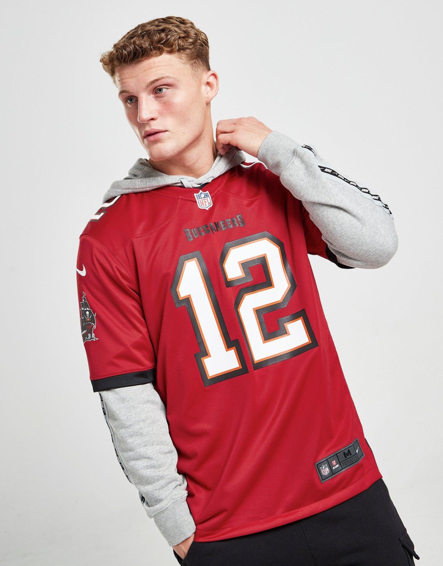 Sale Nike NFL Tampa Bay Buccaneers Brady #12 Jersey Rød S
