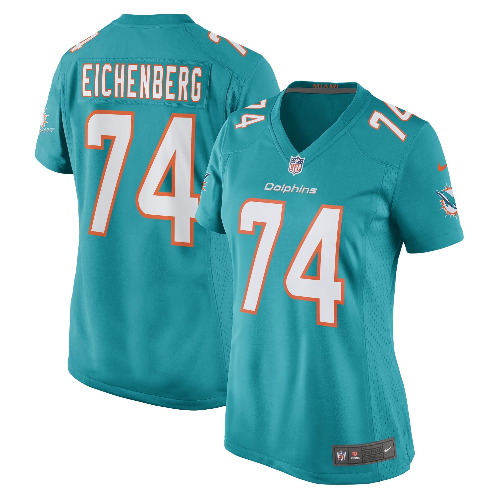 Women's Nike Liam Eichenberg Aqua Miami Dolphins Game Jersey