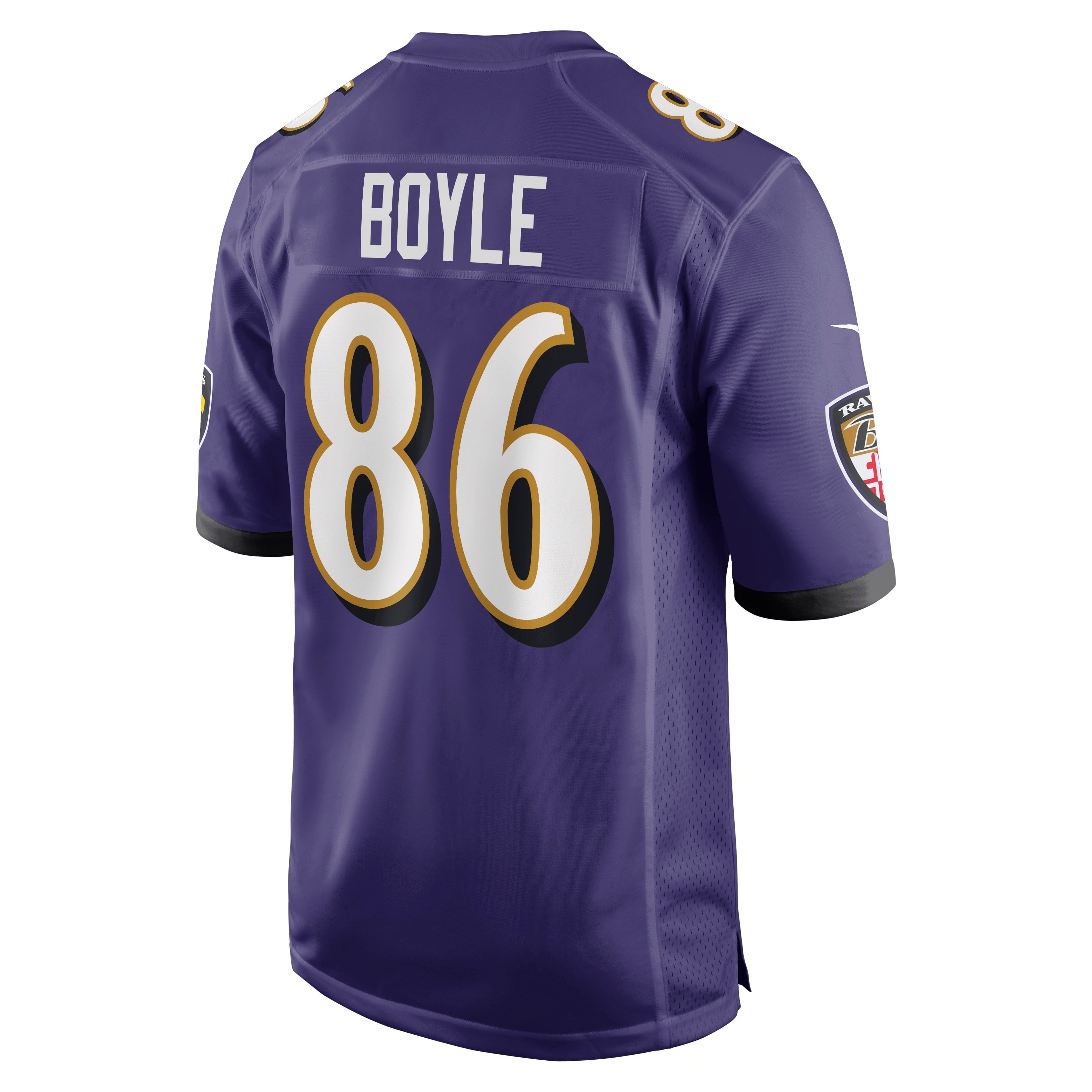 Men's Nike Nick Boyle Purple Baltimore Ravens Game Player Jersey