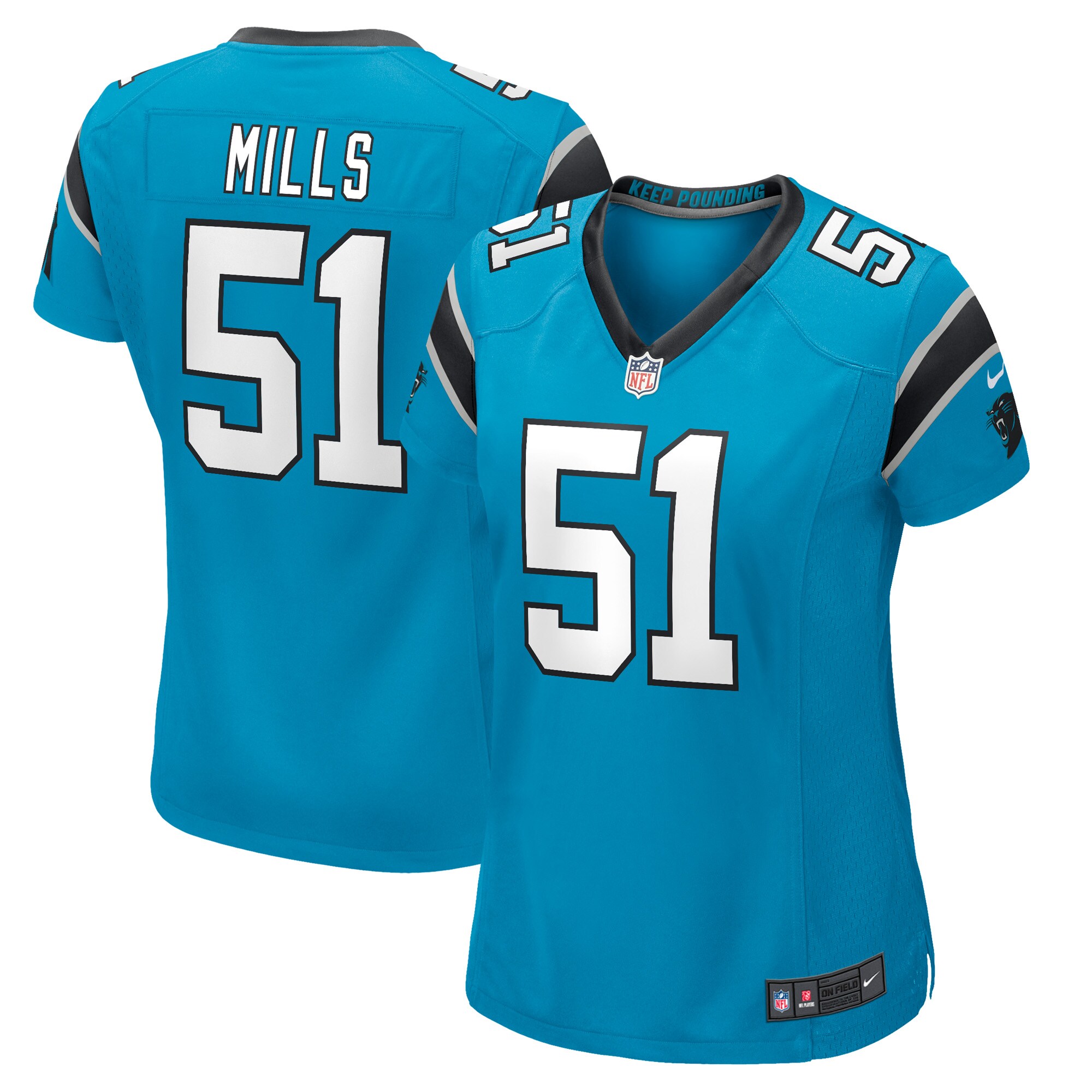 Sam Mills Carolina Panthers Nike Women's Retired Player Jersey - Blue