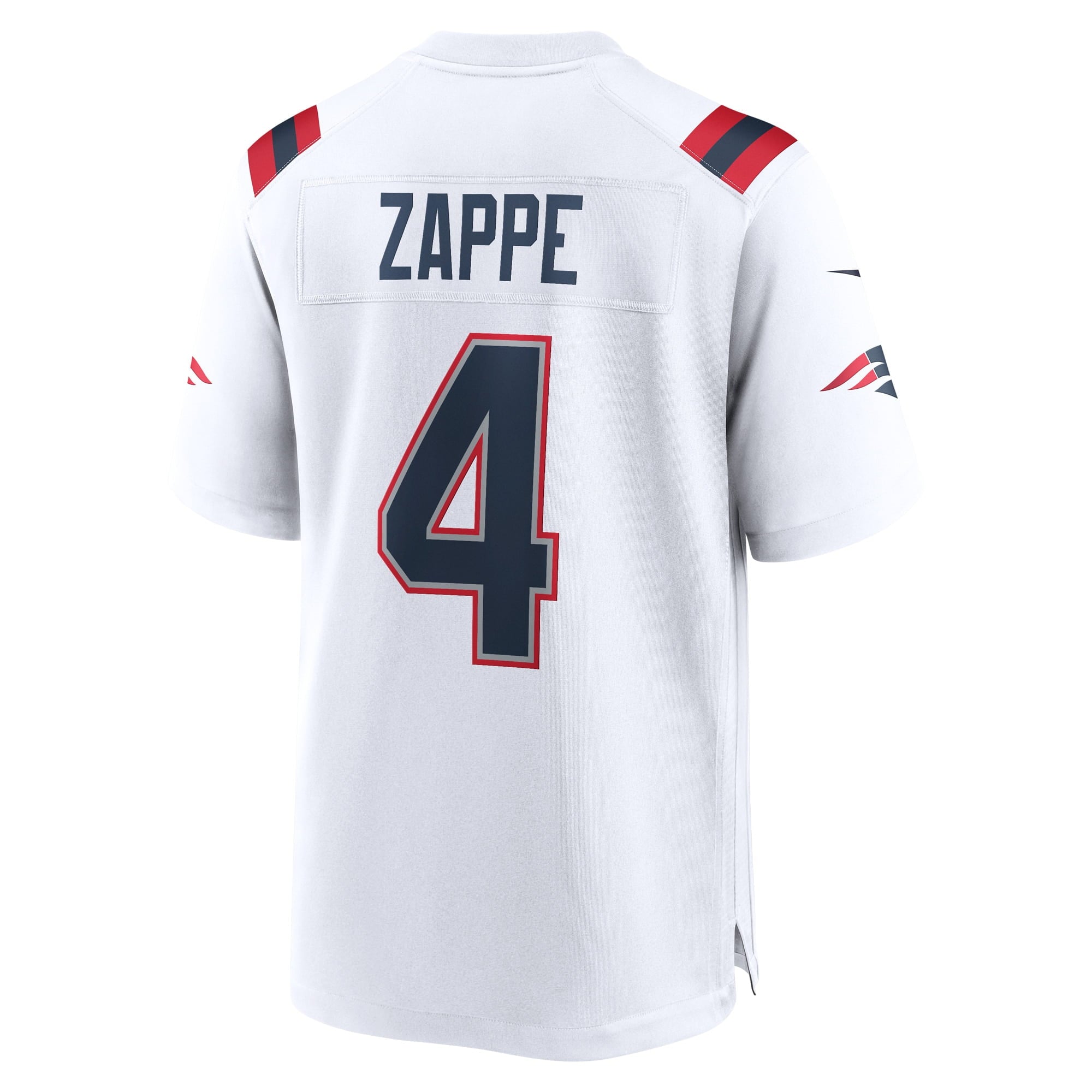 Men's Nike Bailey Zappe White New England Patriots Game Player Jersey