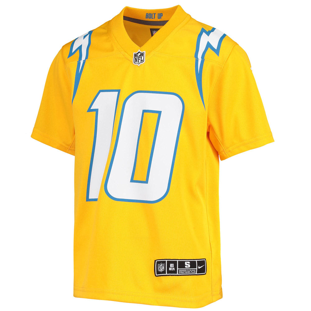 Youth Los Angeles Chargers Justin Herbert Inverted Team Game Jersey Gold