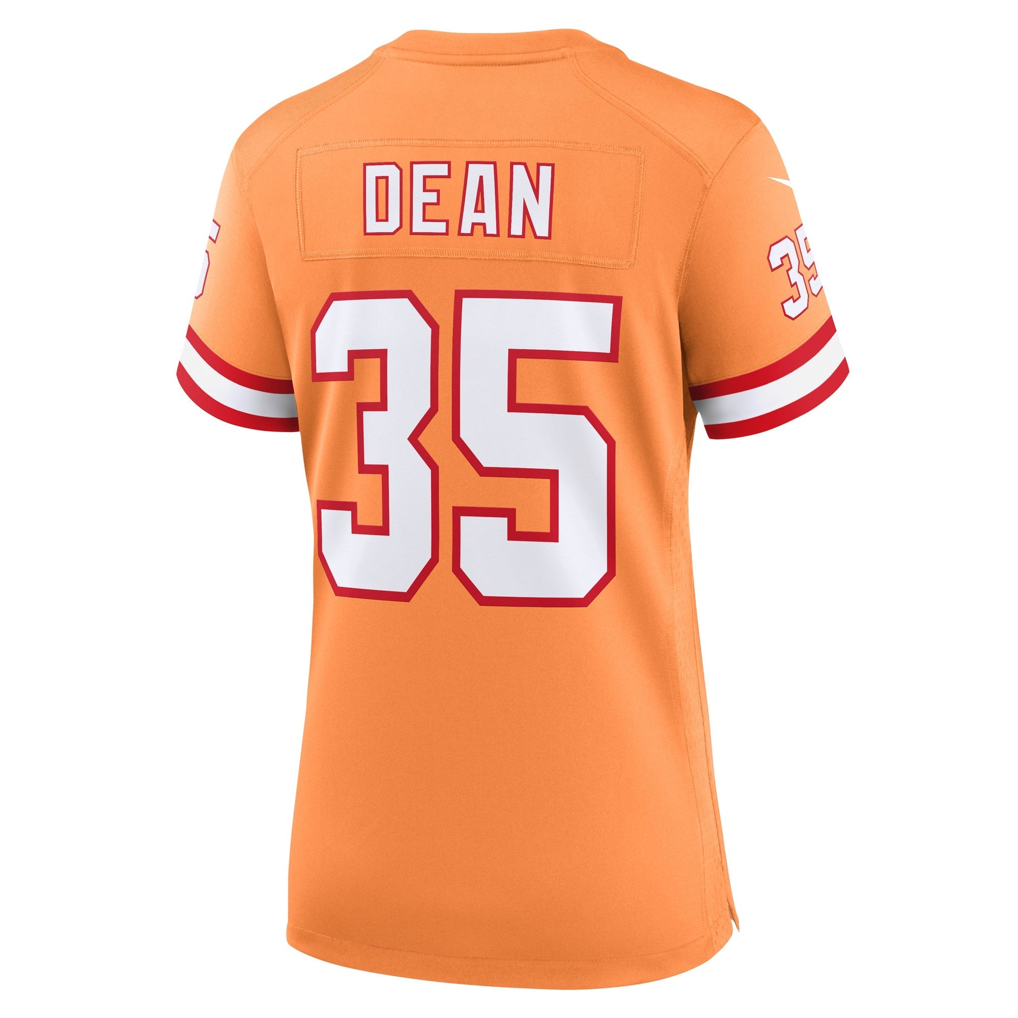 Women's Nike Jamel Dean Orange Tampa Bay Buccaneers Throwback Game Jersey