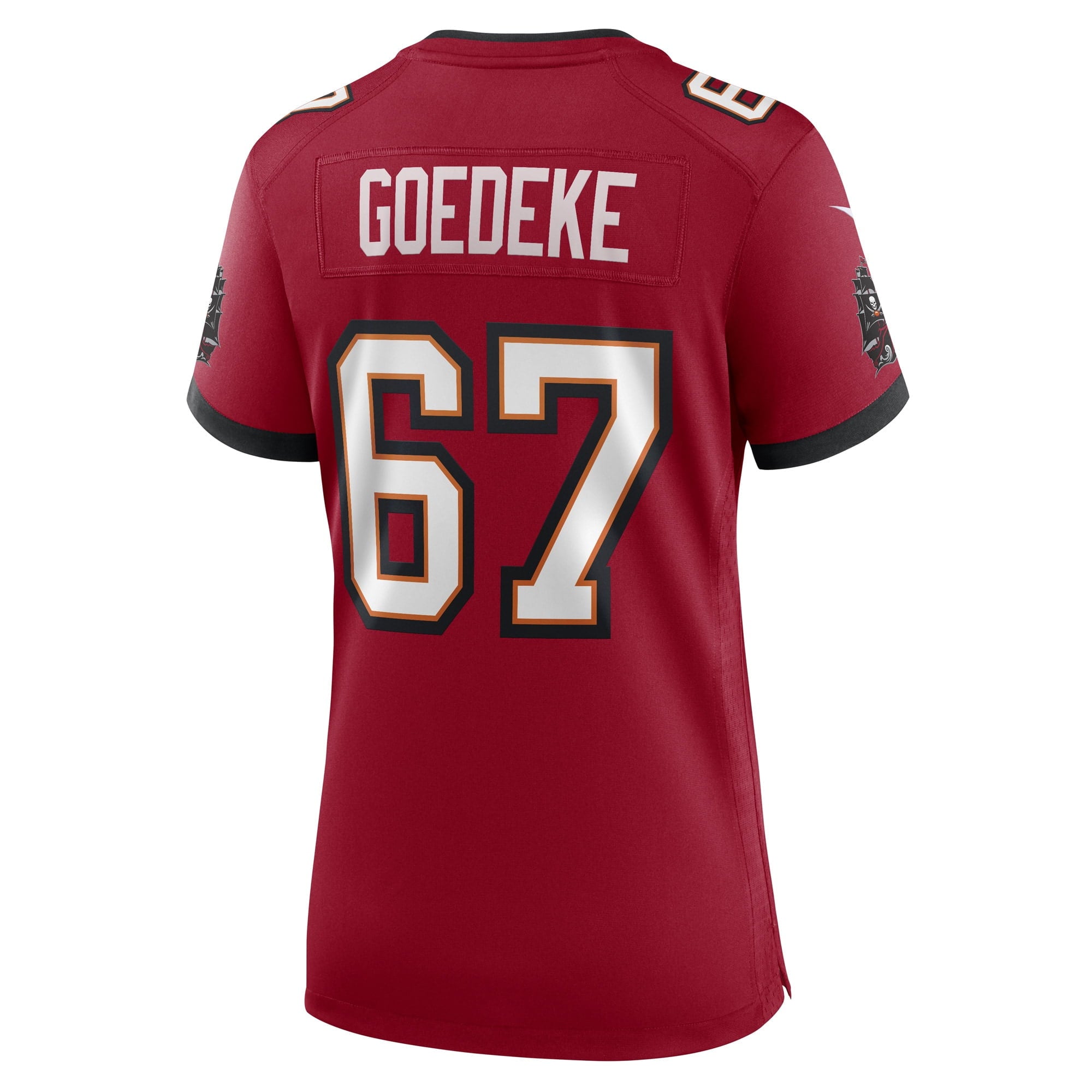 Women's Nike Luke Goedeke Red Tampa Bay Buccaneers Game Player Jersey