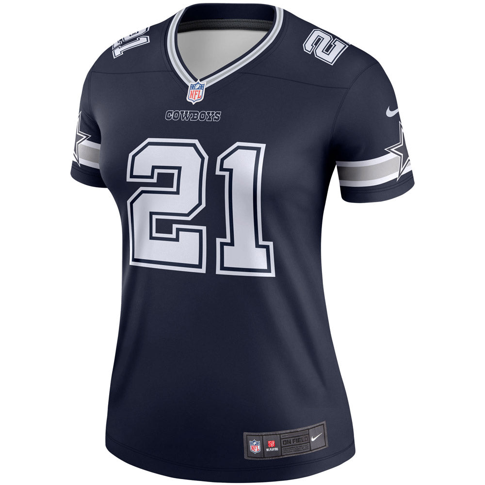 Women's Dallas Cowboys Ezekiel Elliott Legend Player Jersey Navy