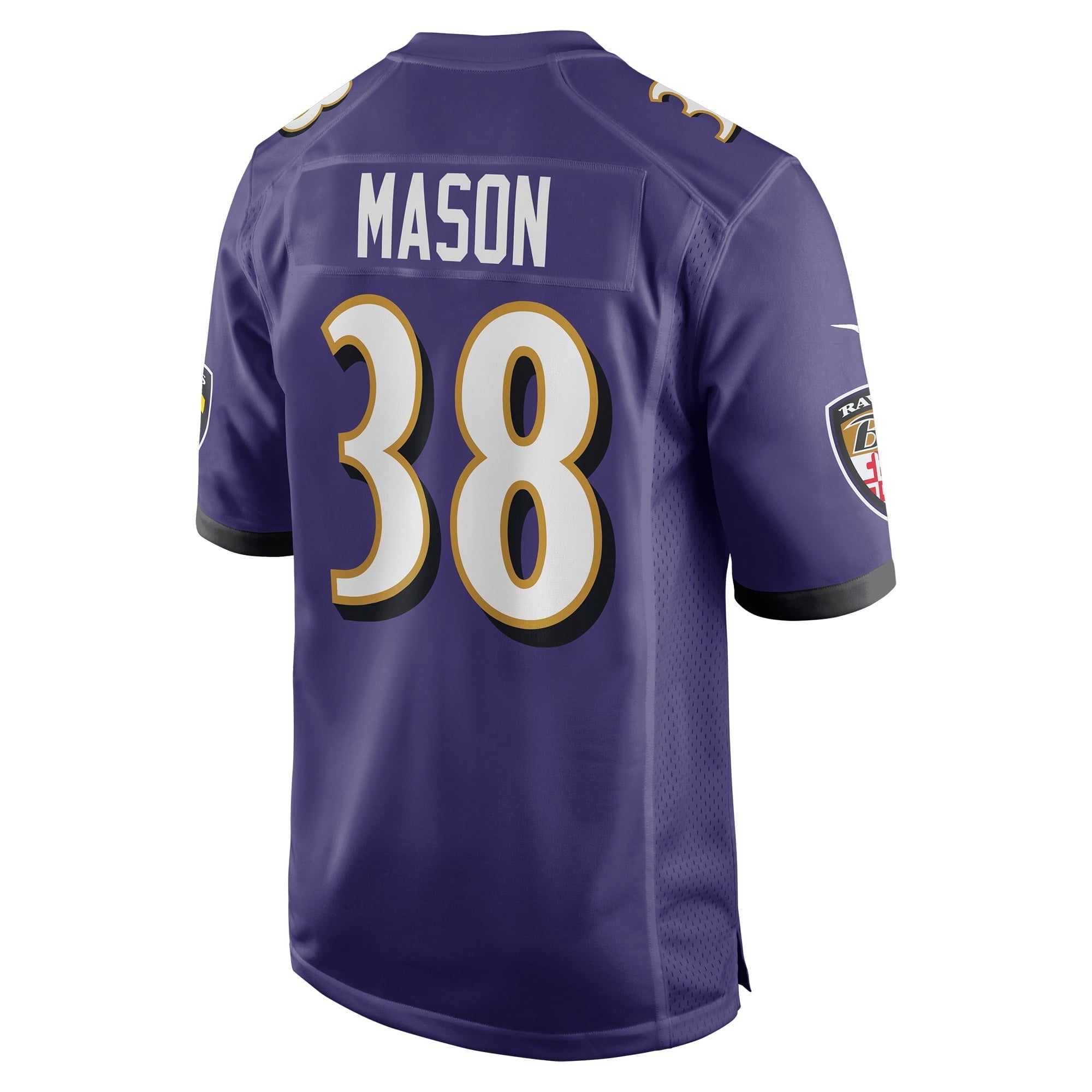 Men's Nike Ben Mason Purple Baltimore Ravens Game Jersey