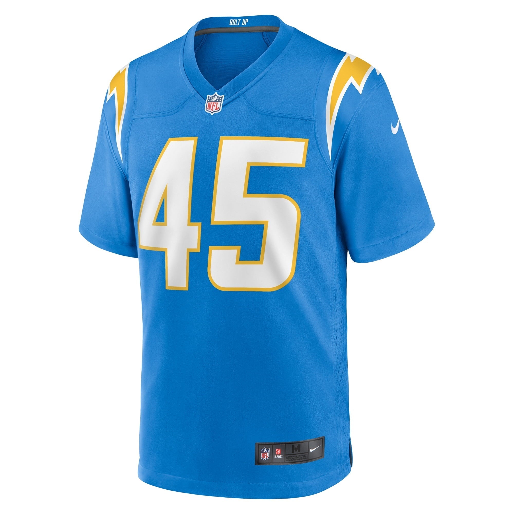 Men's Nike Tuli Tuipulotu Powder Blue Los Angeles Chargers Team Game Jersey