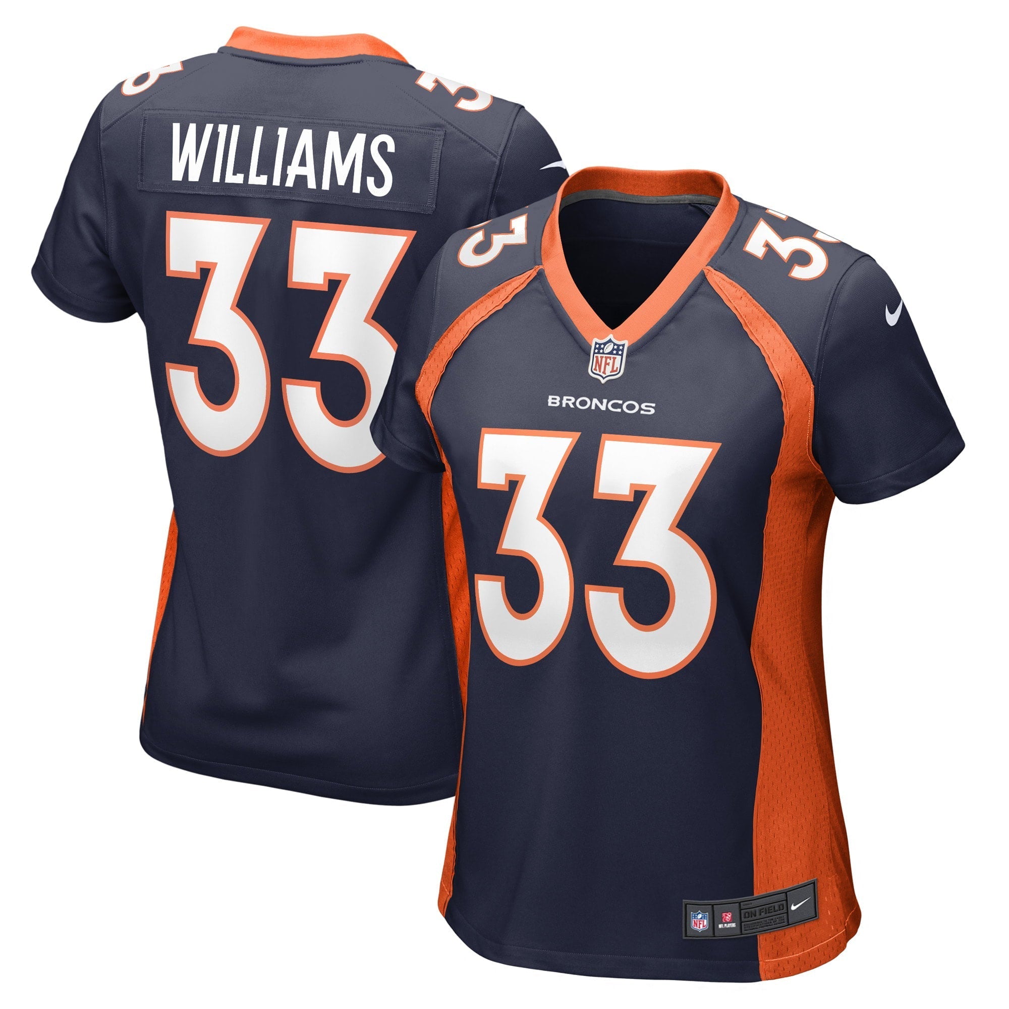 Women's Nike Javonte Williams Navy Denver Broncos Home Game Player Jersey