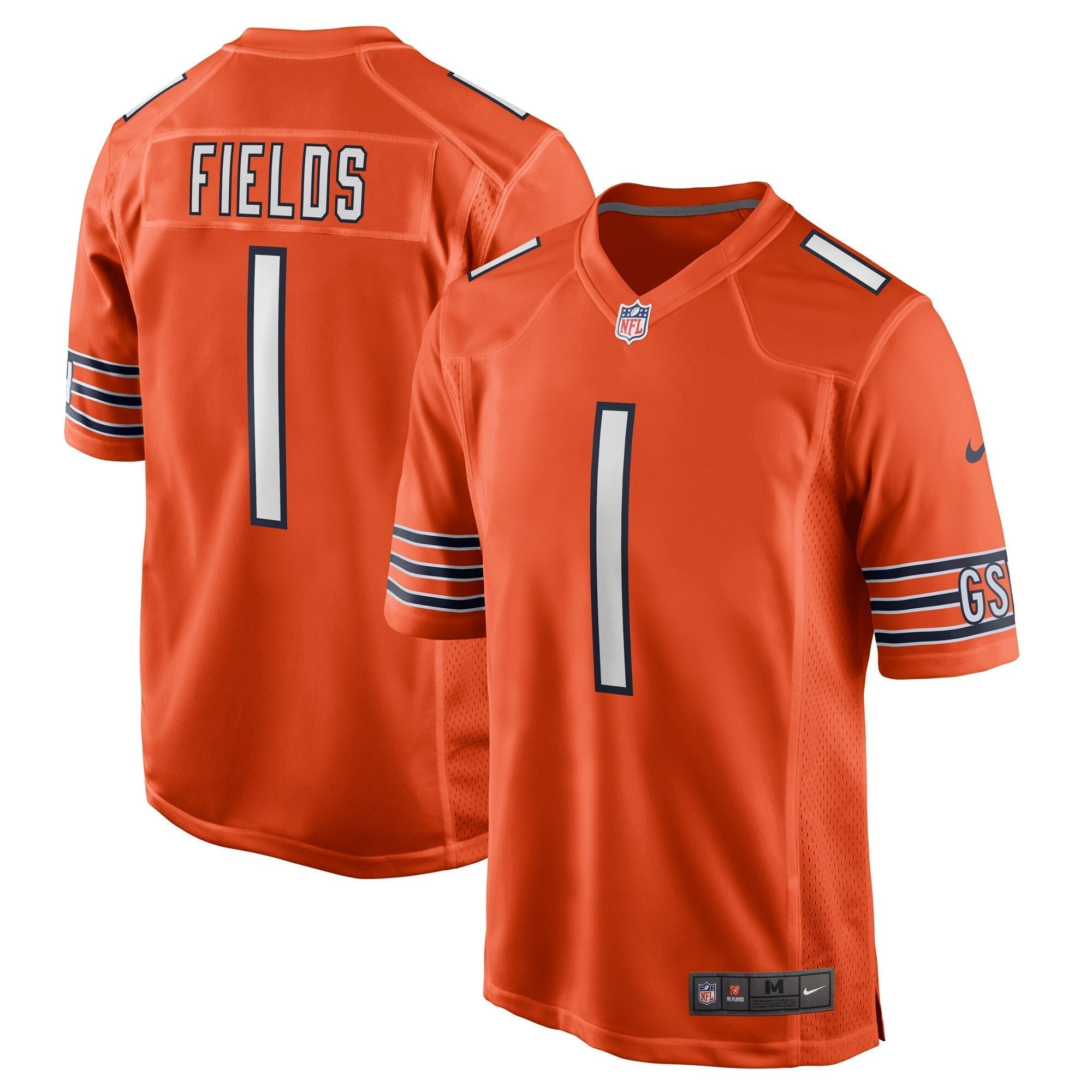 Justin Fields Chicago Bears Nike Orange Alternate Game Replica Jersey
