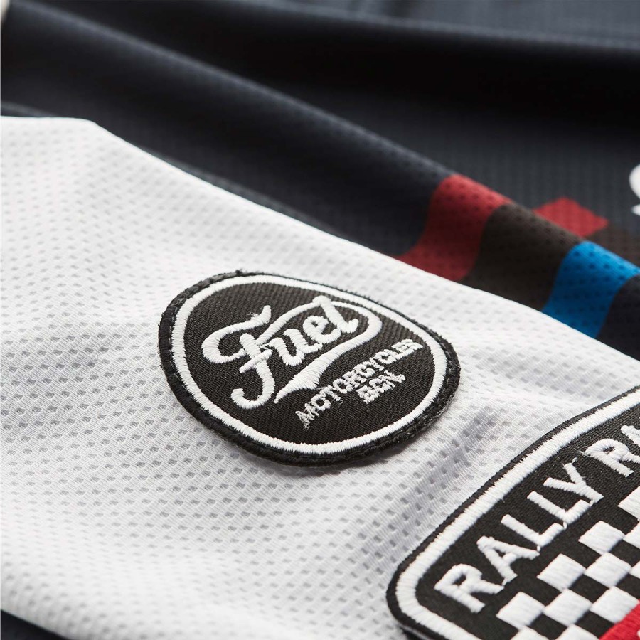 Cheap Fuel Motorcycles Long Sleeve T’s Fuel Rally Raid Jersey Blue