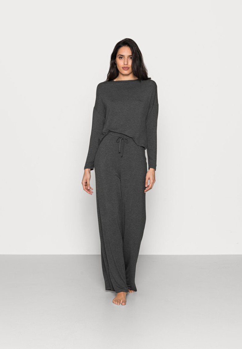 Discount Anna Field JERSEY WIDE LEG PJ SET – Pijama – Dark Grey, Mujer 3XL