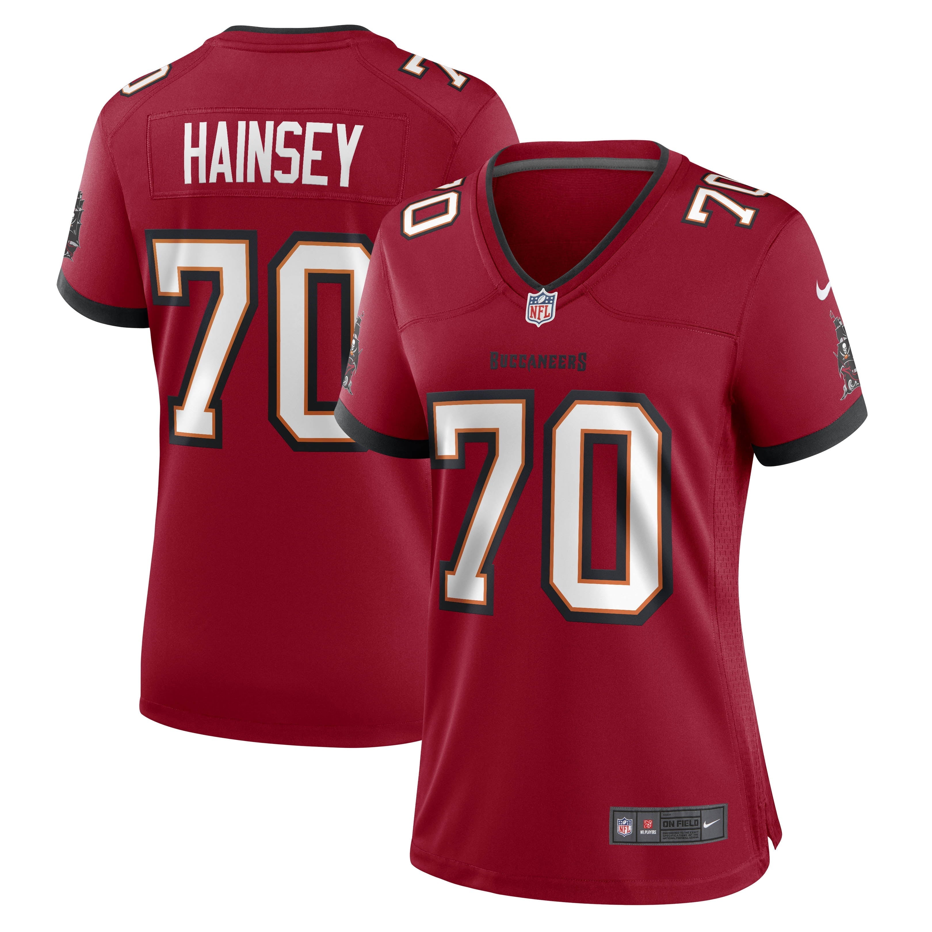 Women's Nike Robert Hainsey Red Tampa Bay Buccaneers Game Jersey