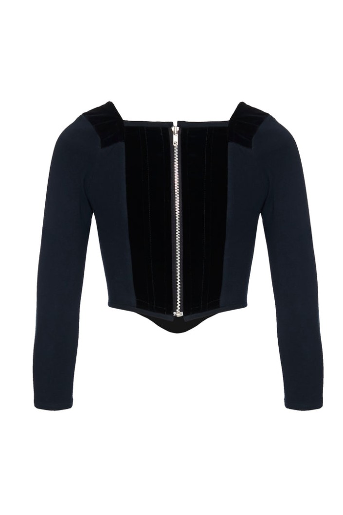 Outlet Annie’s Archive 1990s Vivienne Westwood Black Velvet And Jersey Long Sleeved Corset. Rent: £155/Day