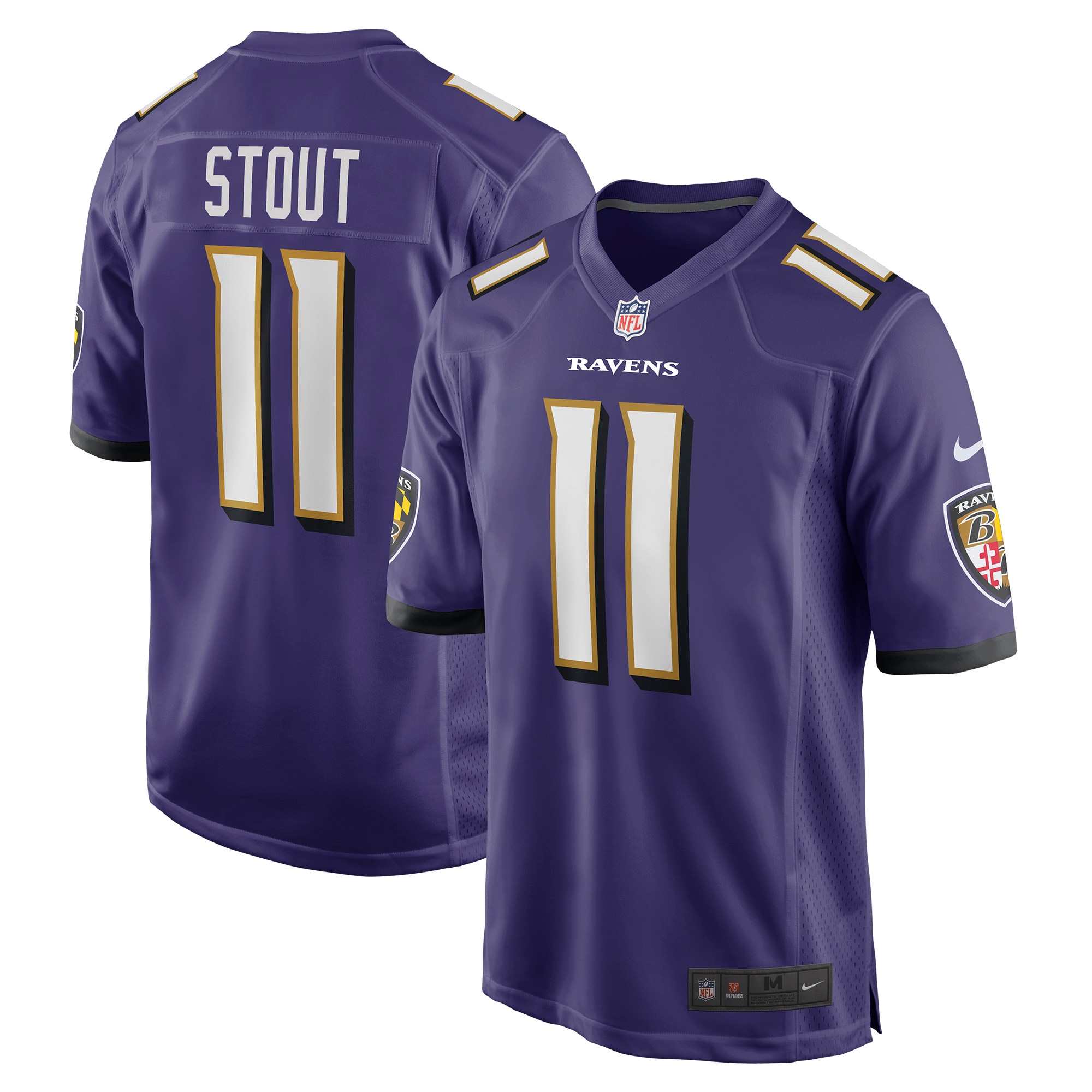 Jordans Stout Baltimore Ravens Nike Player Game Jersey - Purple