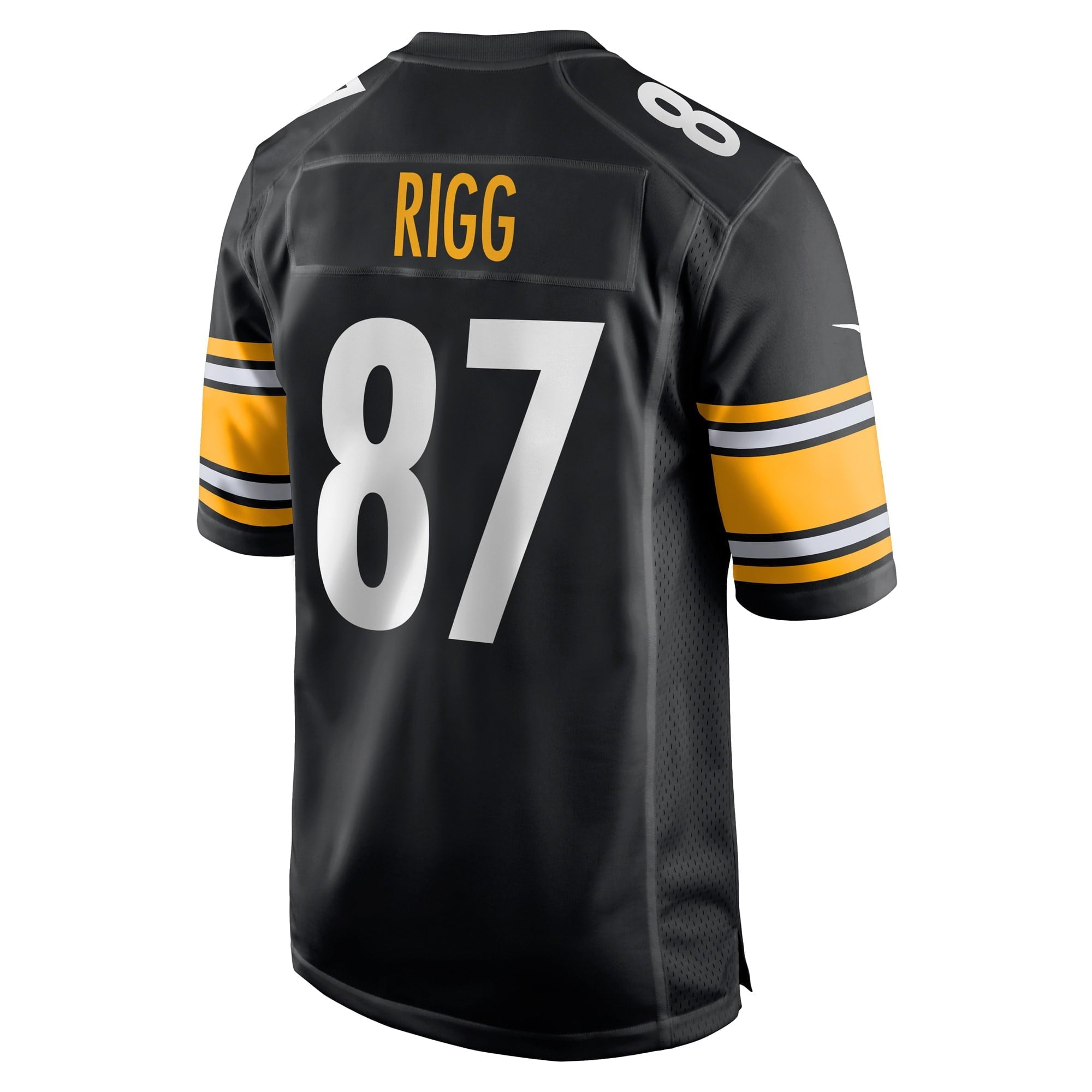 Men's Nike Justin Rigg Black Pittsburgh Steelers Game Player Jersey