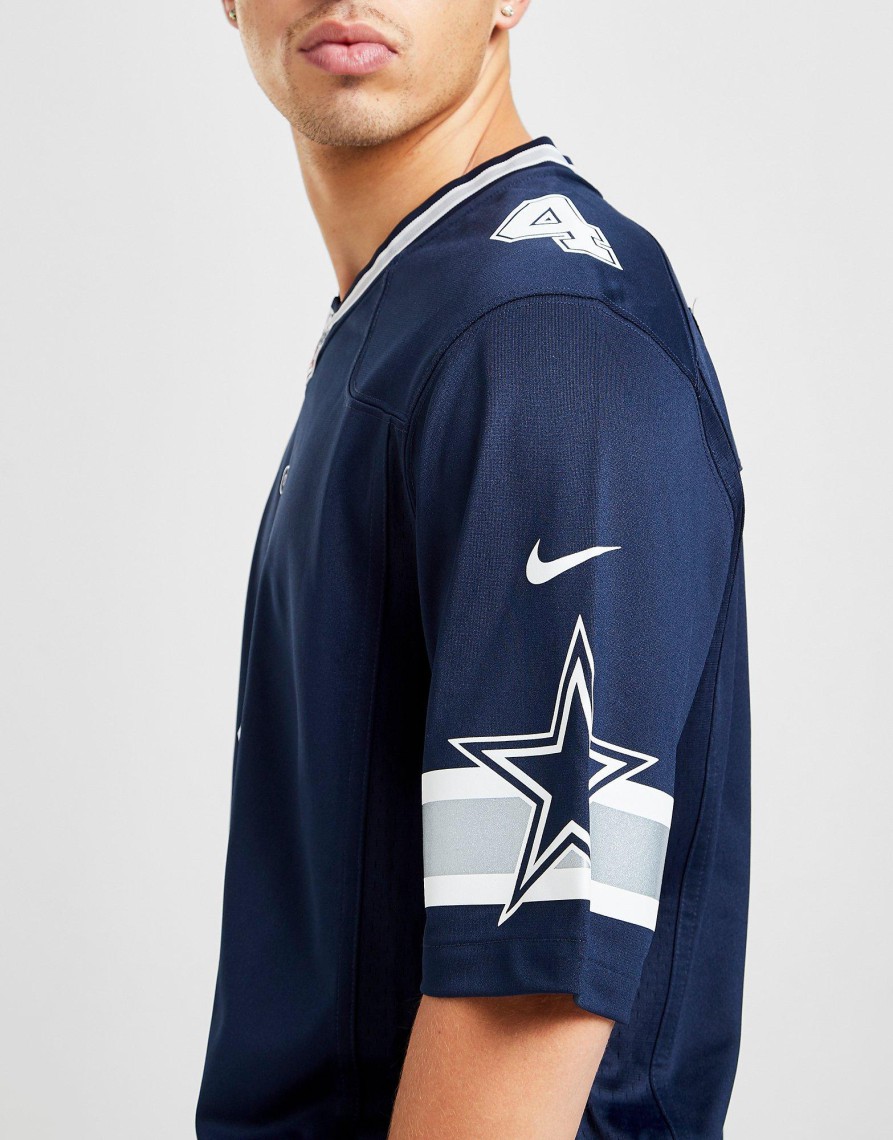 Outlet Nike NFL Dallas Cowboys Prescott #4 Game Jersey Blå S