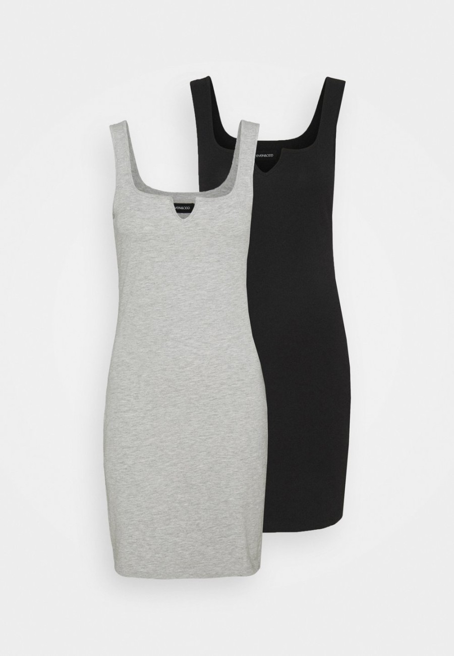 Clearance Even&Odd 2 PACK – Robe en jersey Haute Qualité robes col en v profond femme XS