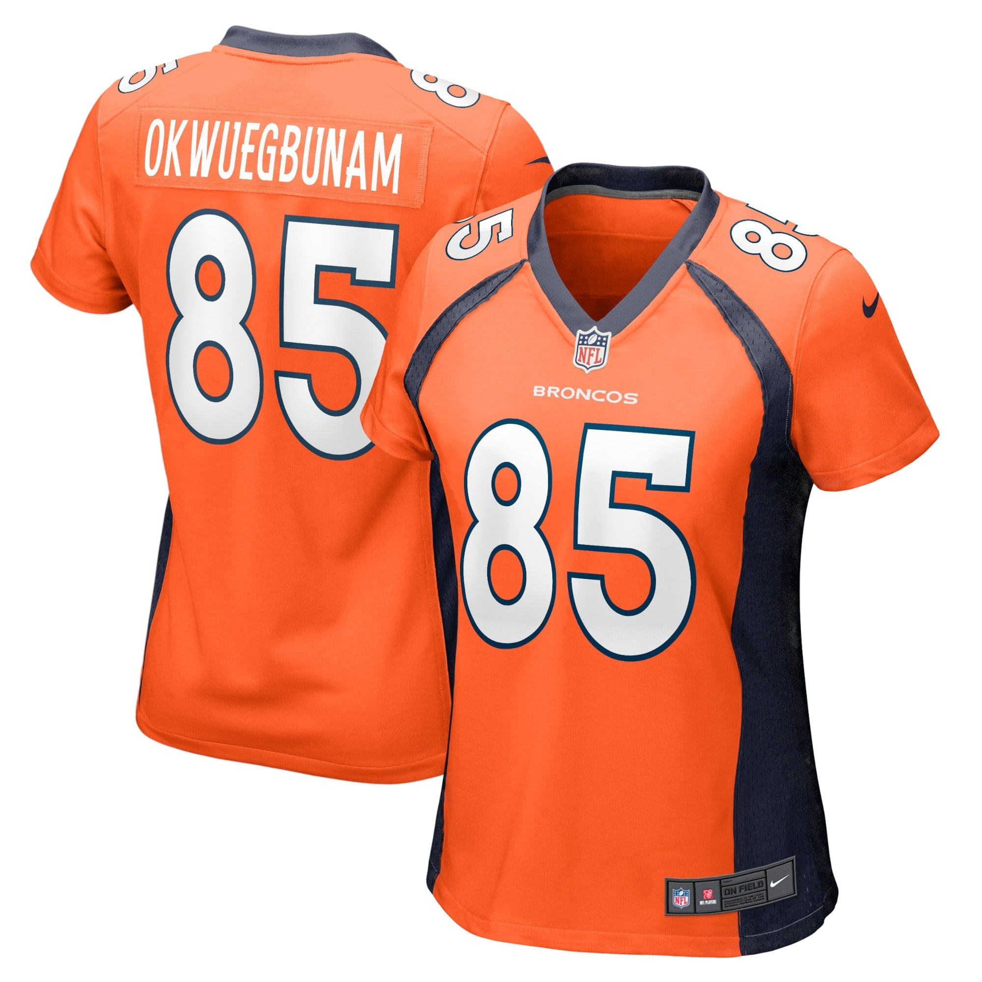 Women's Nike Albert Okwuegbunam Orange Denver Broncos Game Jersey
