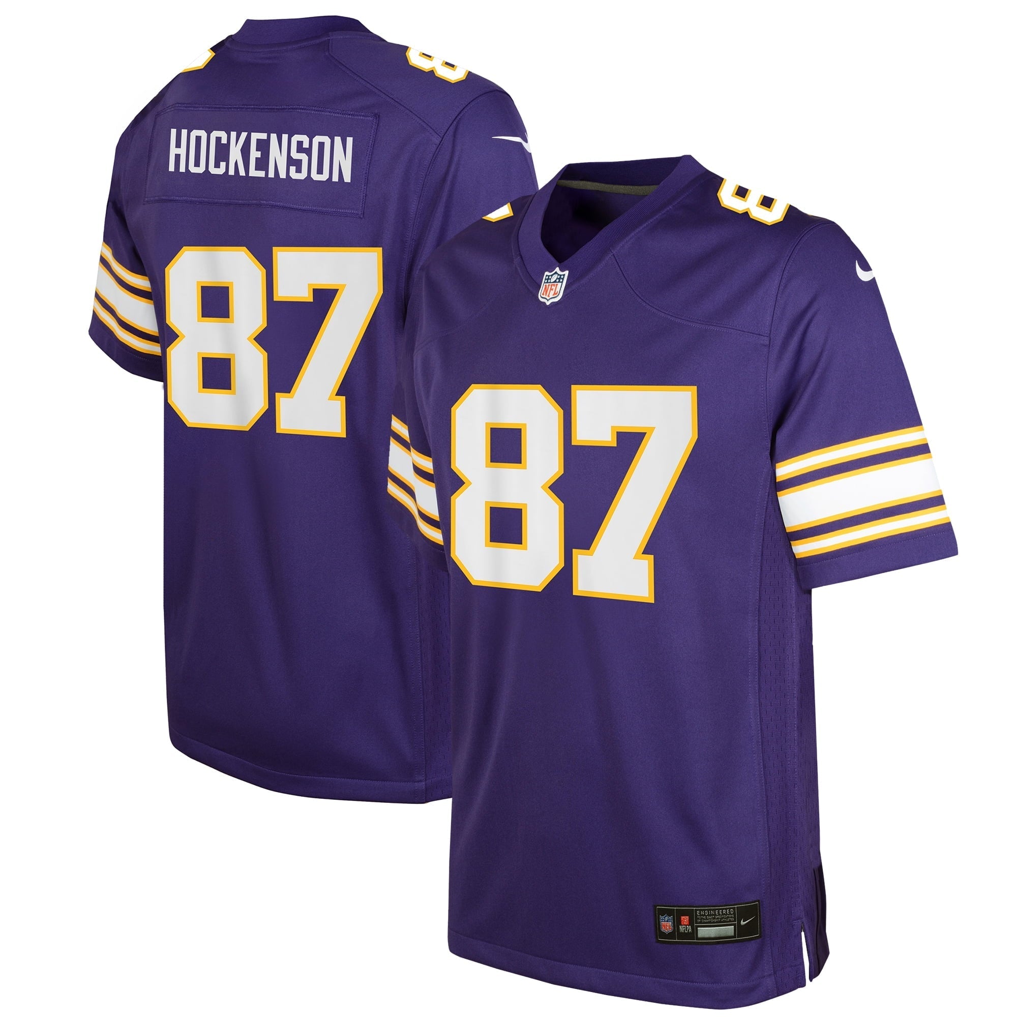 Youth Nike T.J. Hockenson Purple Minnesota Vikings Game Jersey