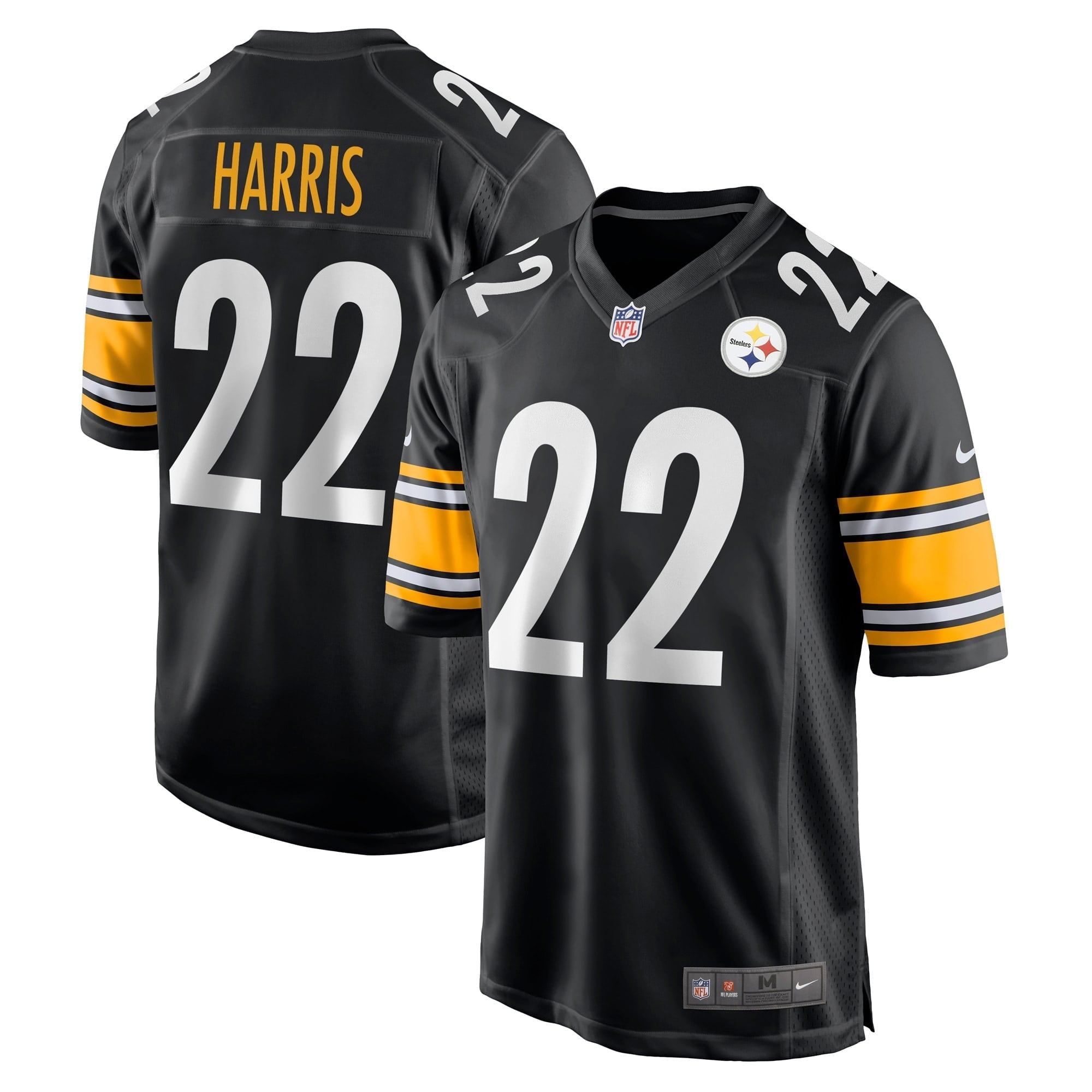Men's Nike Najee Harris Black Pittsburgh Steelers Game Jersey