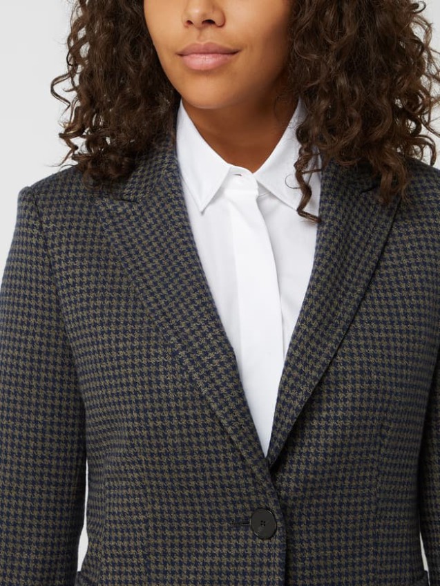 Discount Windsor Blazer Aus Jersey Mit Hahnentritt – Olivgrün 34
