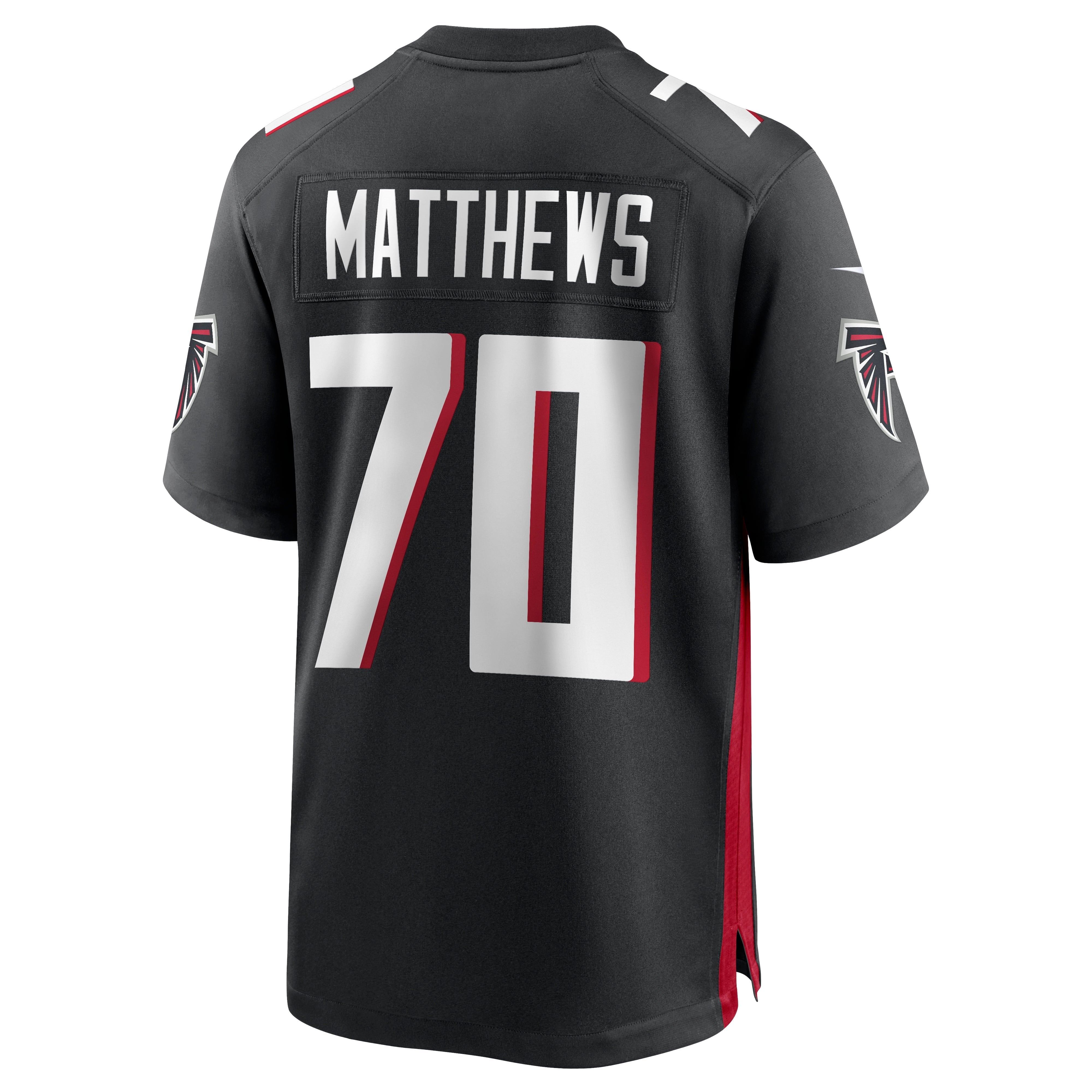 Men's Nike Jake Matthews Black Atlanta Falcons Game Jersey