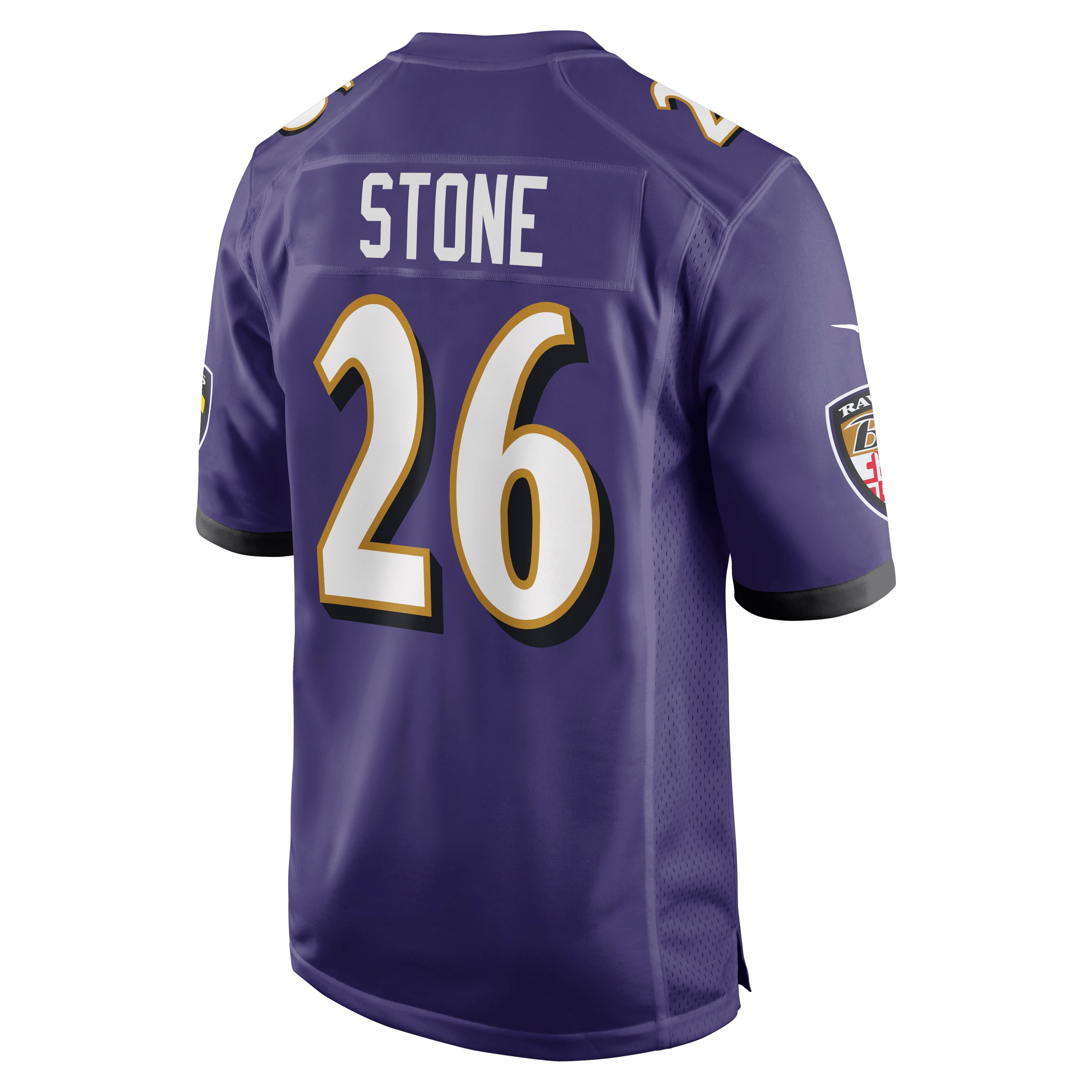 Men's Nike Geno Stone Purple Baltimore Ravens Game Jersey