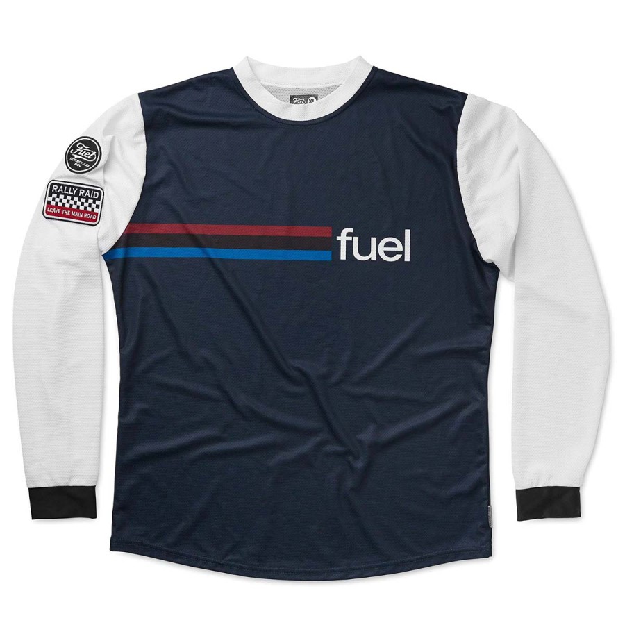 Cheap Fuel Motorcycles Long Sleeve T’s Fuel Rally Raid Jersey Blue