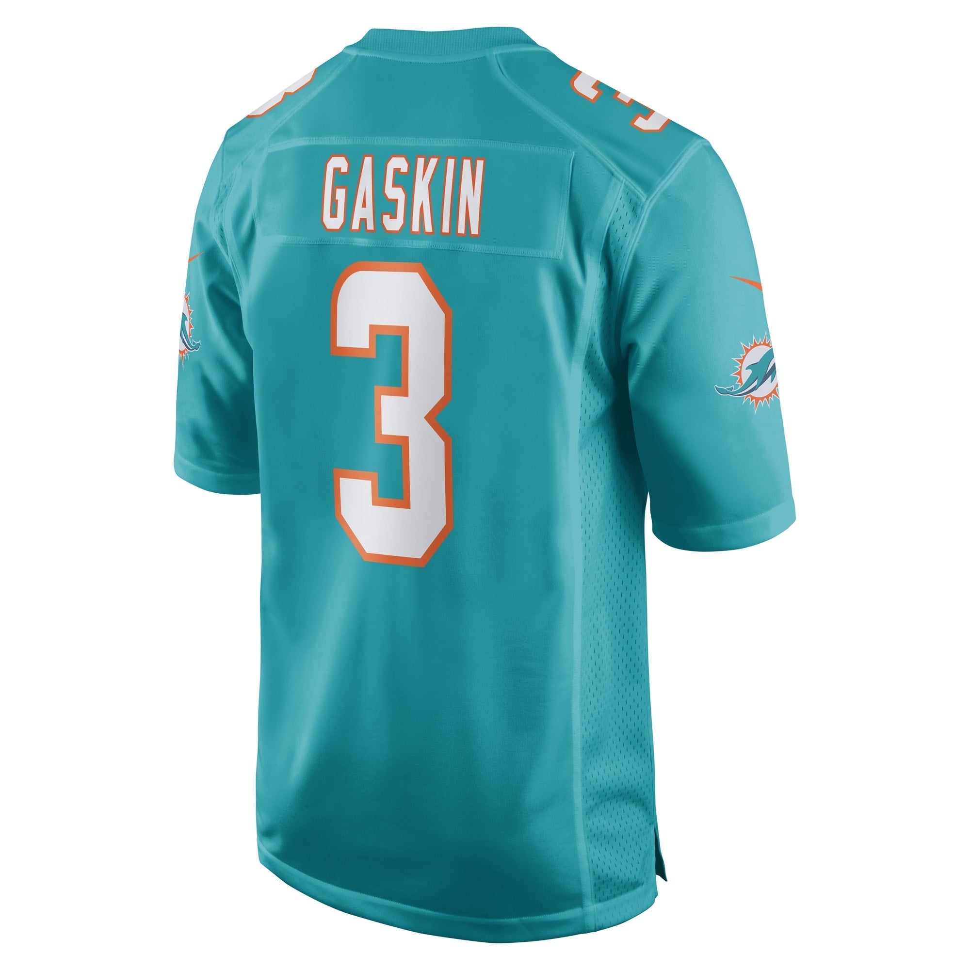 Men's Nike Myles Gaskin Aqua Miami Dolphins Game Player Jersey