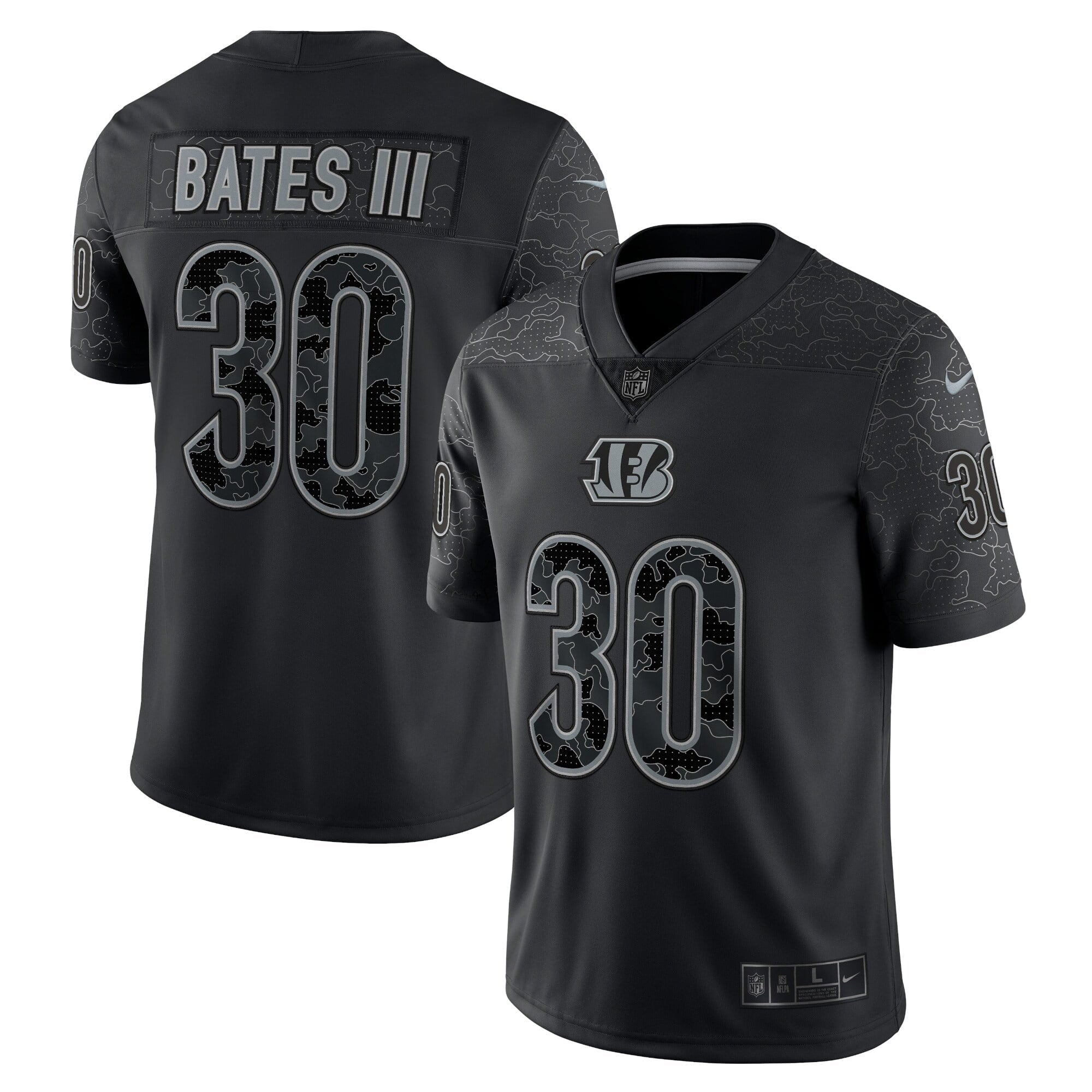 Men's Nike Jessie Bates III Black Cincinnati Bengals RFLCTV Limited Jersey
