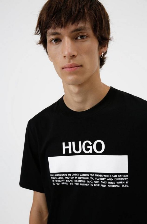 Cheap Boss T-Shirt »T-Shirt aus Baumwoll-Jersey mit Manifesto-Logo« (1-tlg)