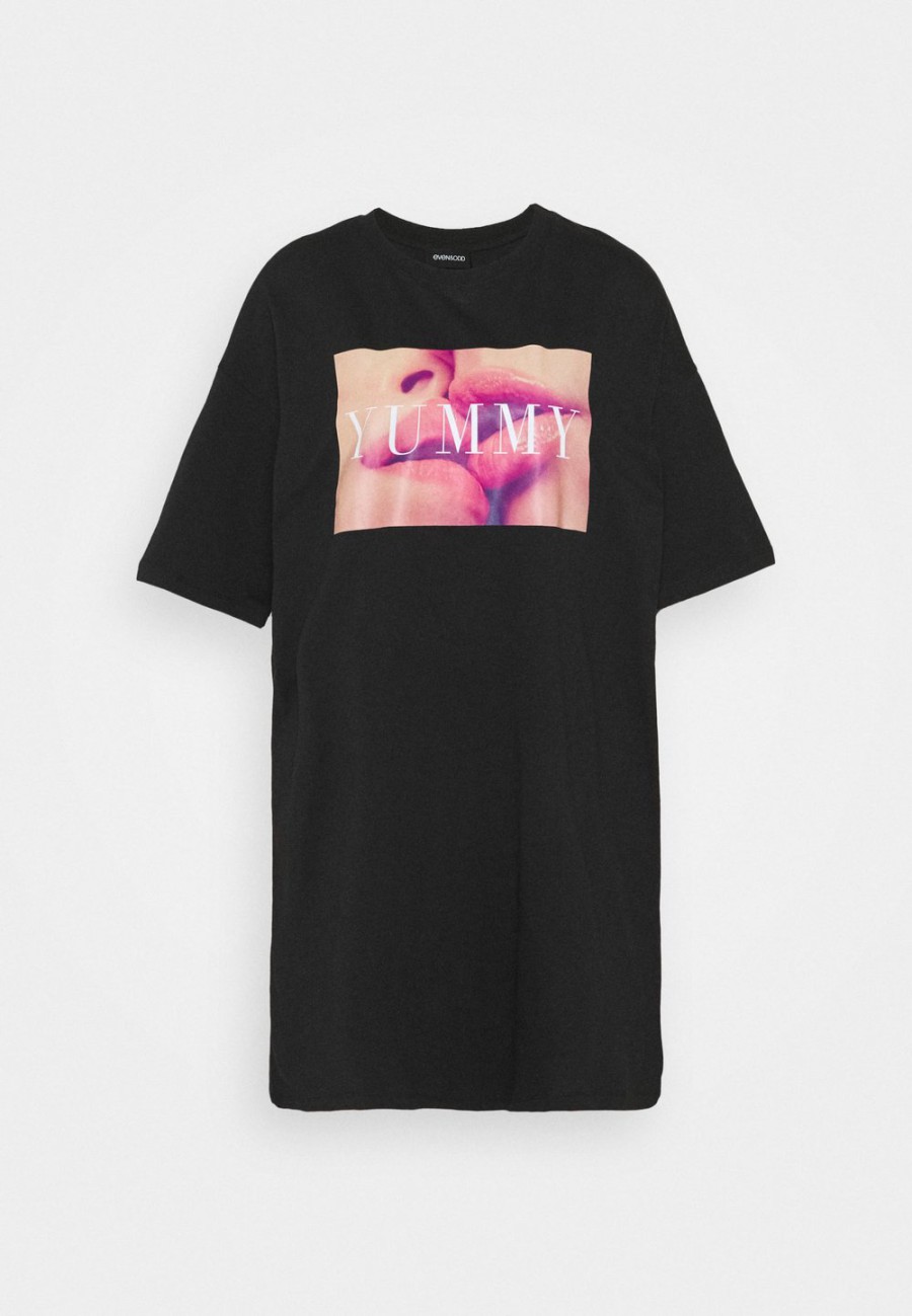 Discount Prix Accessible Even&Odd Basic oversized T-Shirt Dress – Robe en jersey robes col rond femme XS