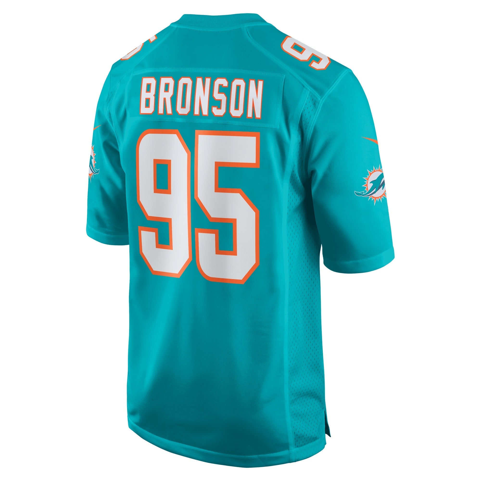 Men's Nike Josiah Bronson Aqua Miami Dolphins Home Game Player Jersey