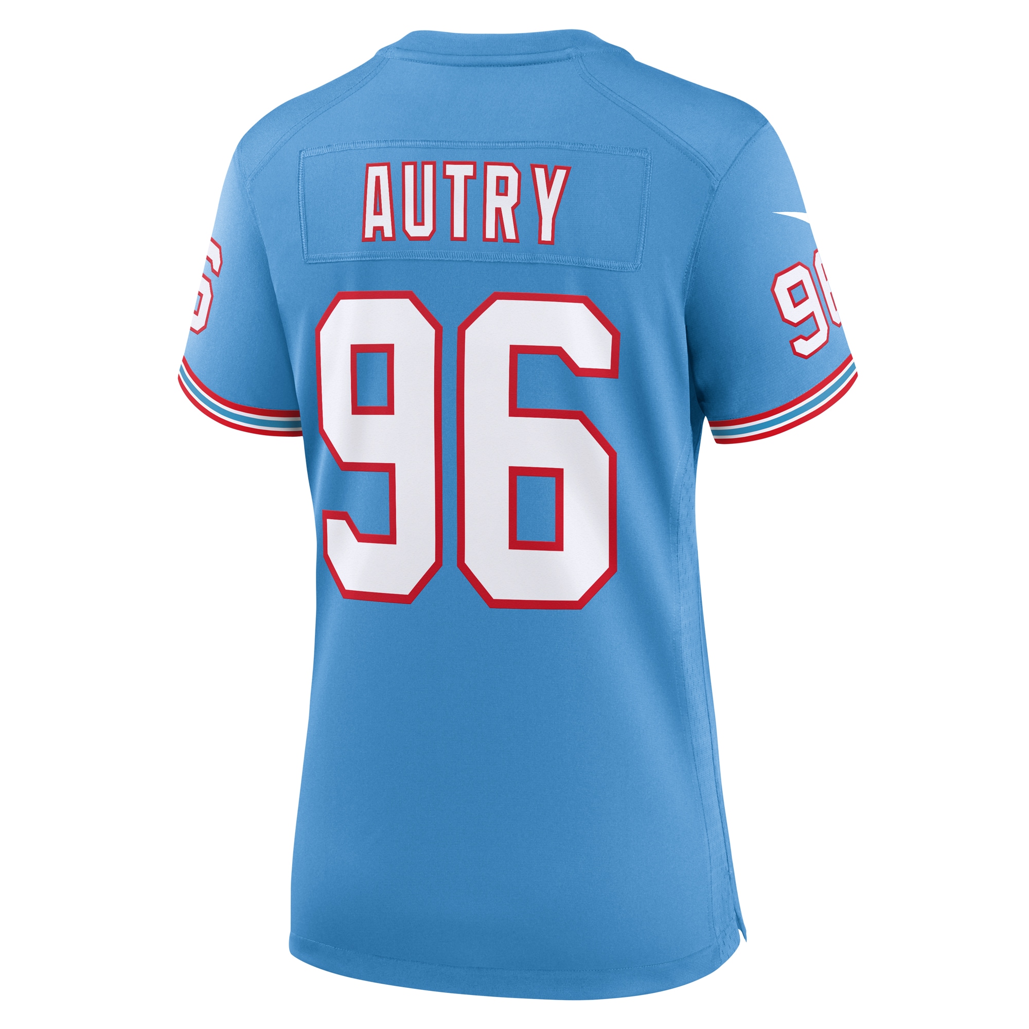 Denico Autry Tennessee Titans Nike Women's Oilers Throwback Player Game Jersey - Light Blue