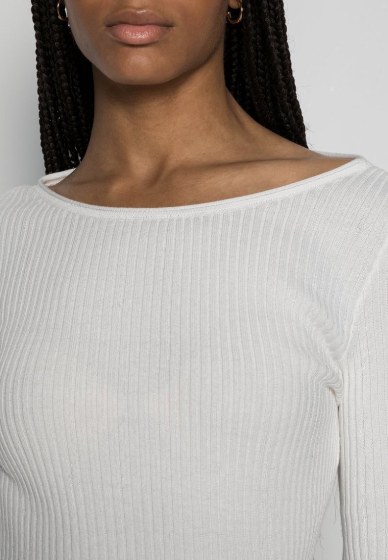 Clearance Anna Field BOATNECK JUMPER – Jersey De Punto – White, Mujer L