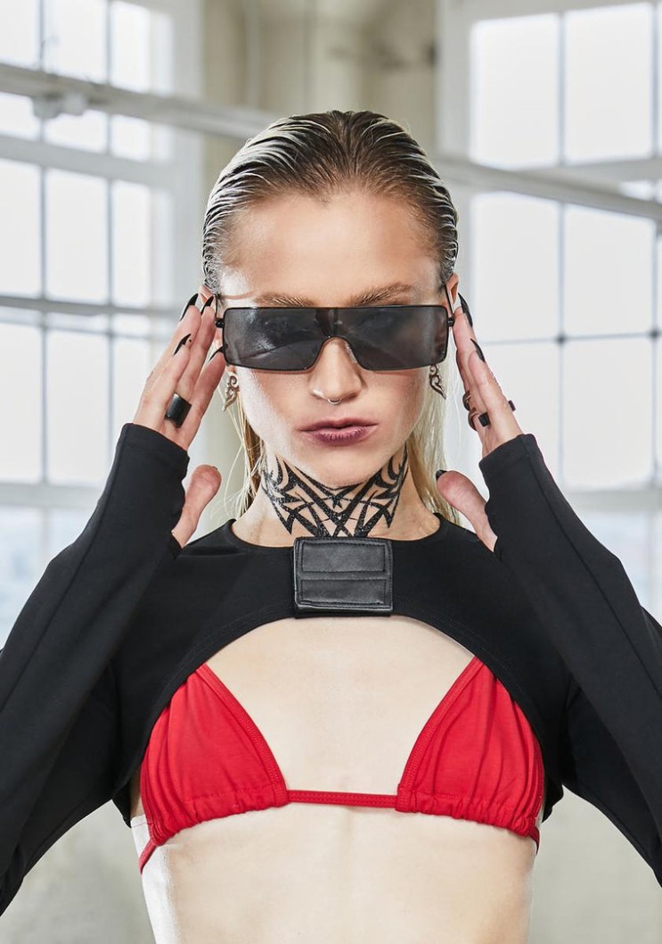 Cheap Hot Sale  DARKER WAVS Tops Bassline Jersey Knit Long Sleeve Shrug  Large