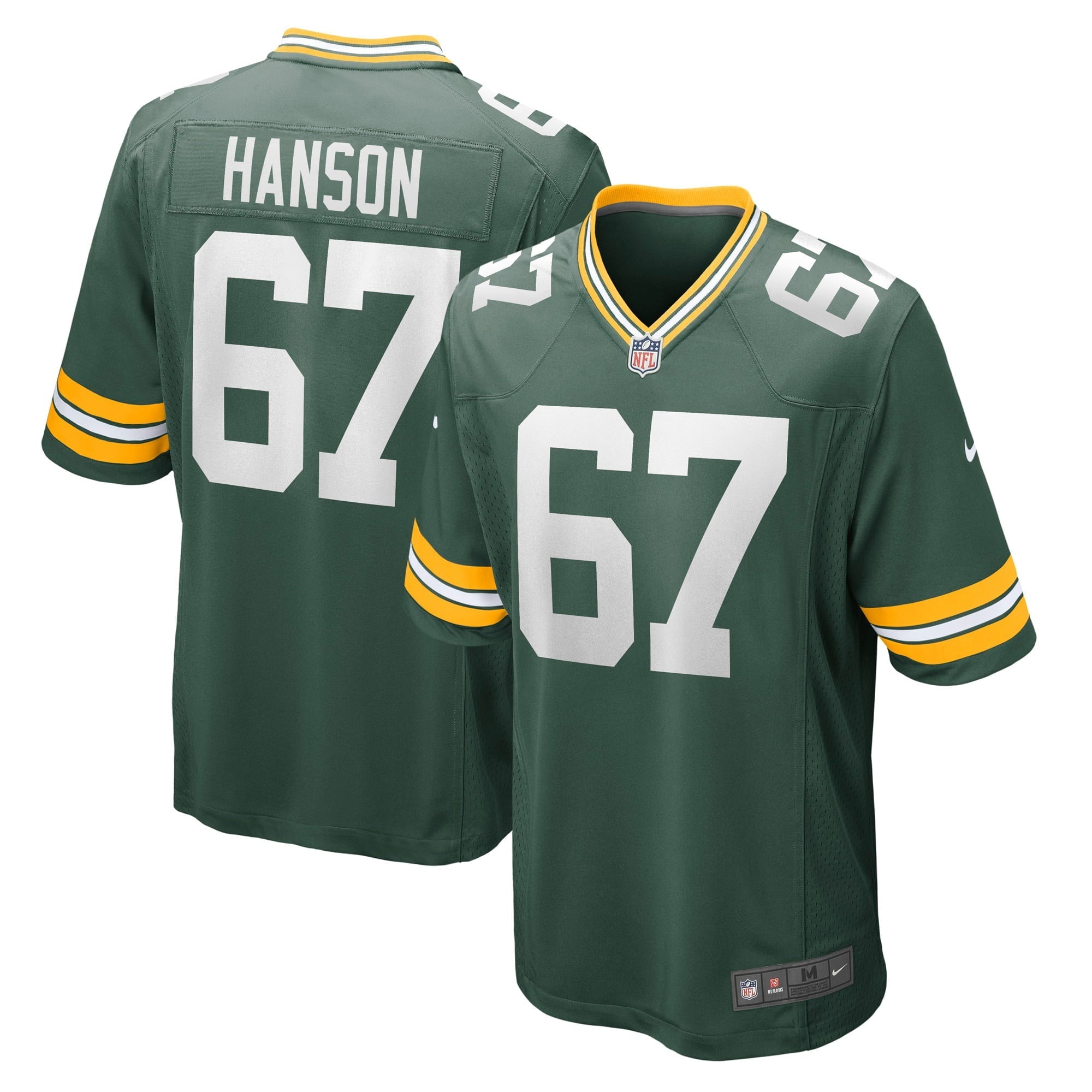 Men's Nike Jake Hanson Green Green Bay Packers Game Jersey