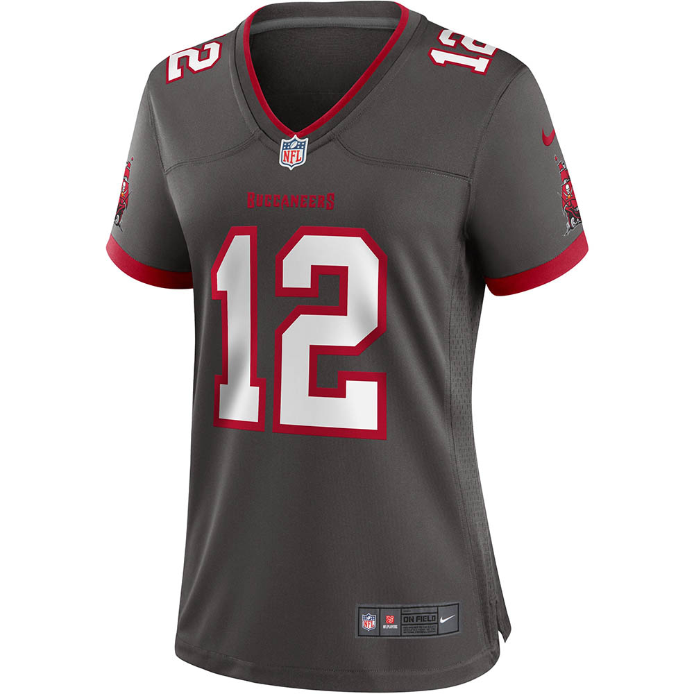 Women's Tampa Bay Buccaneers Tom Brady Alternate Game Jersey Pewter