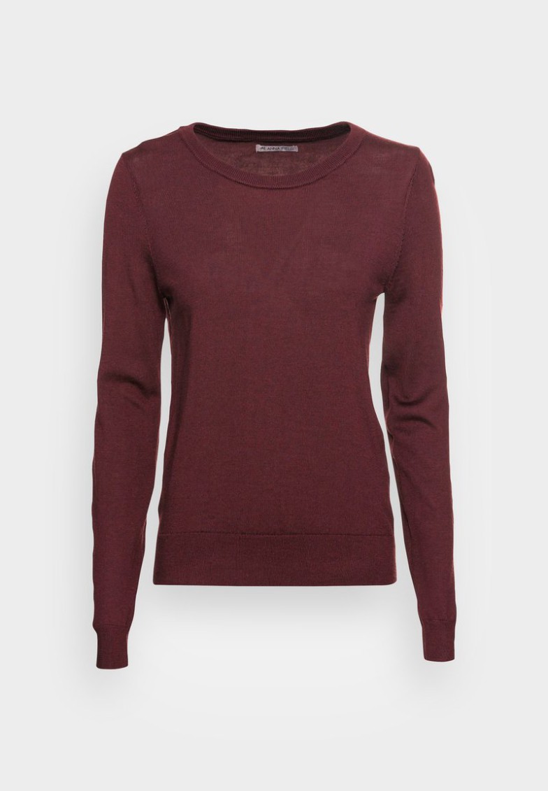 Clearance Anna Field MERINO WOOL JUMPER – Jersey De Punto – Bordeaux, Mujer L