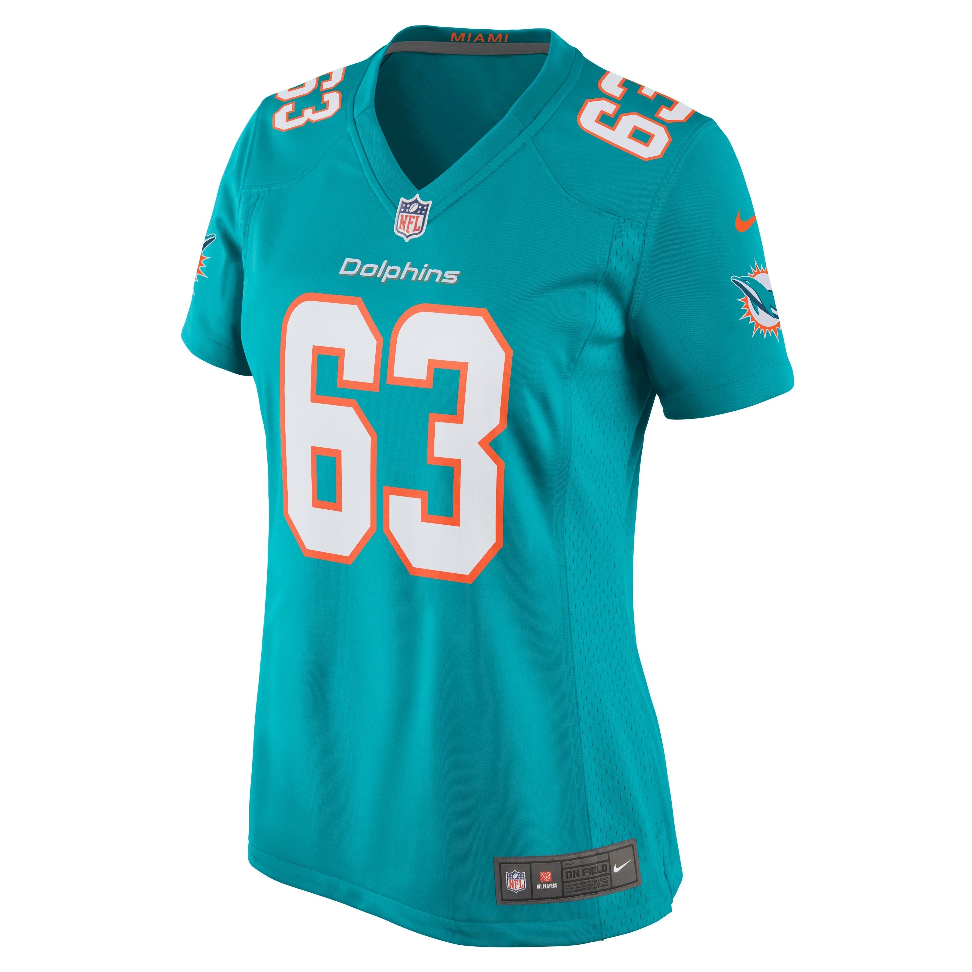 Women's Nike Michael Deiter Aqua Miami Dolphins Game Jersey