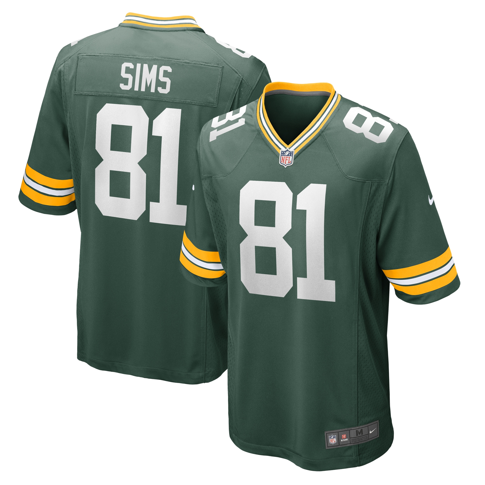 Ben Sims Green Bay Packers Nike Team Game Jersey -  Green