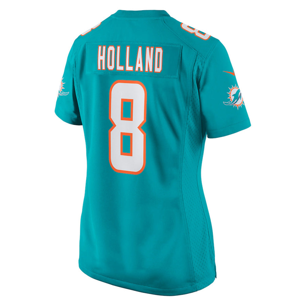Women's Miami Dolphins Jevon Holland Game Jersey - Aqua
