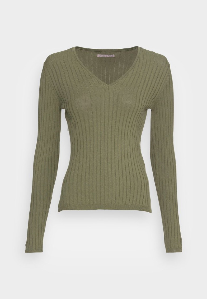 Clearance Anna Field Jersey De Punto – Khaki, Mujer L