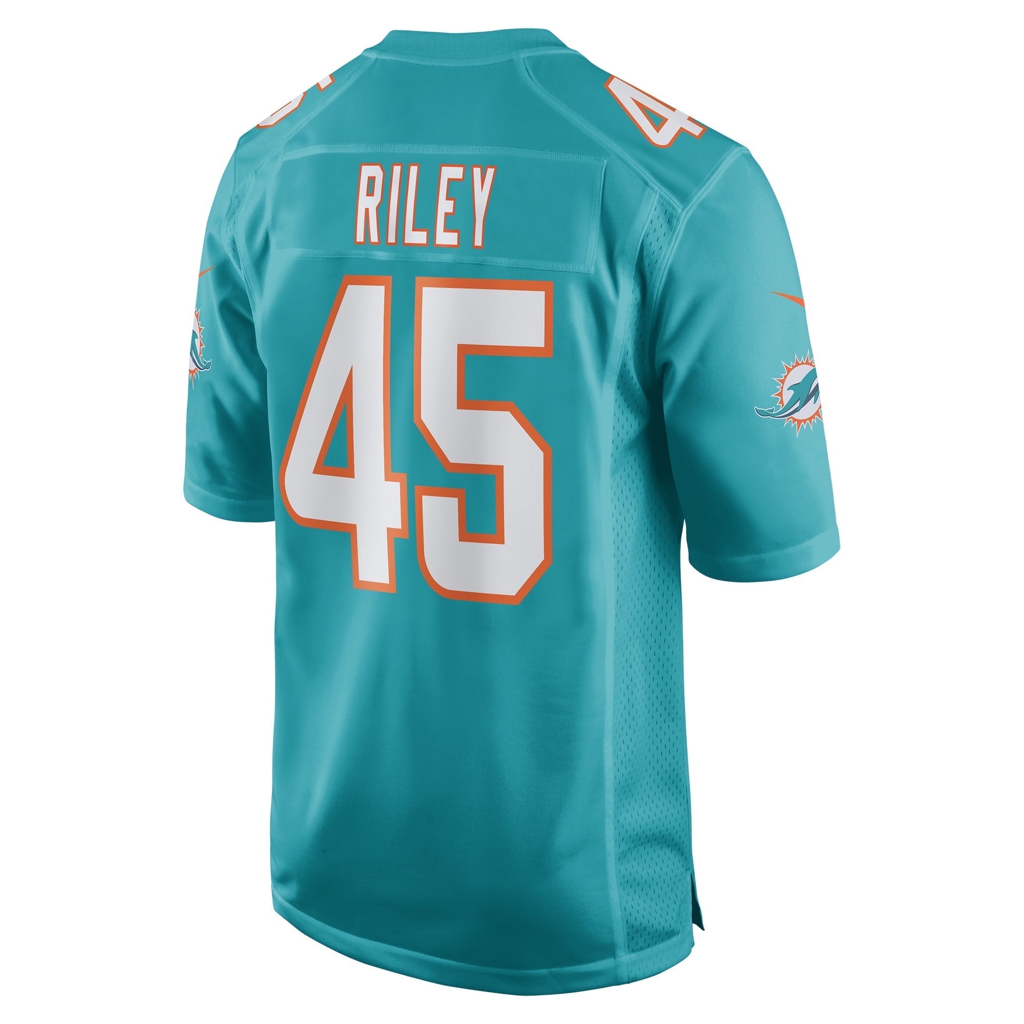 Men's Nike Duke Riley Aqua Miami Dolphins Game Jersey
