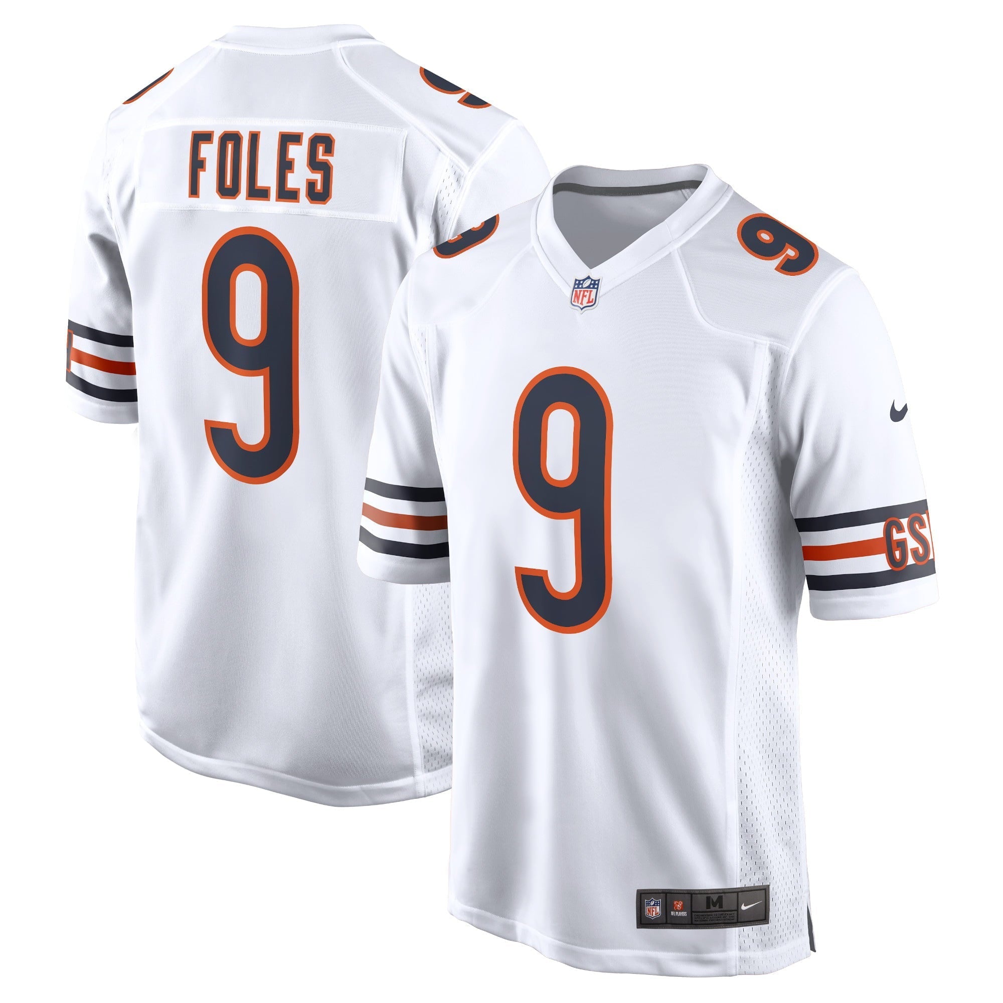 Men's Nike Nick Foles White Chicago Bears Game Jersey