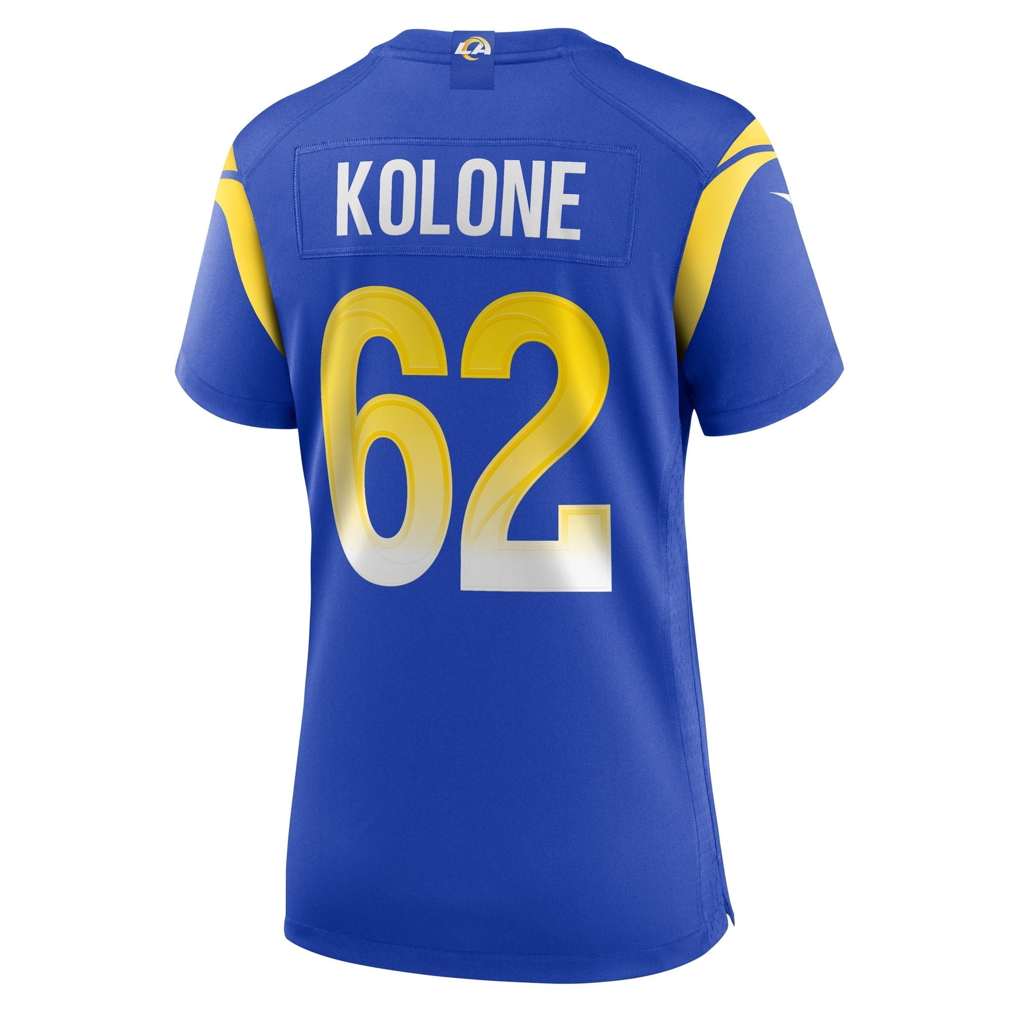 Women's Nike Jeremiah Kolone Royal Los Angeles Rams Team Game Player Jersey