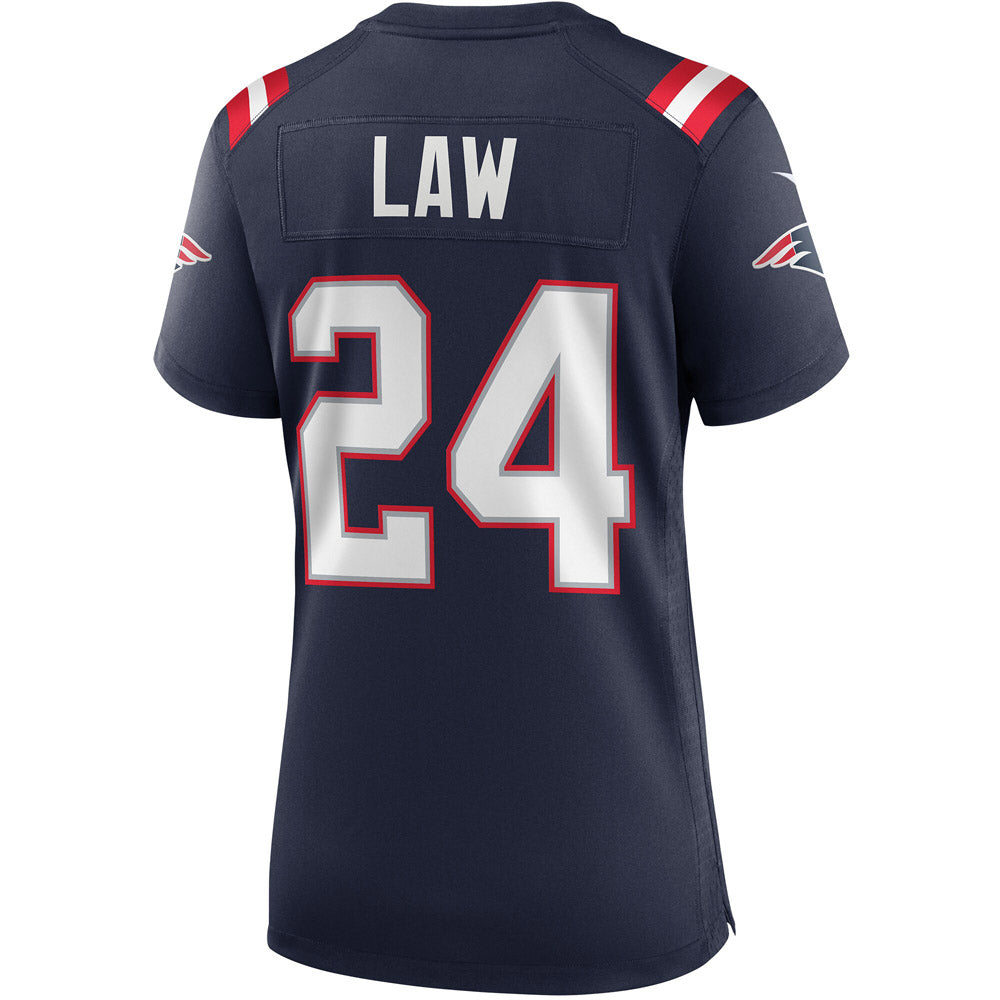 Women's New England Patriots Ty Law Game Retired Player Jersey Navy