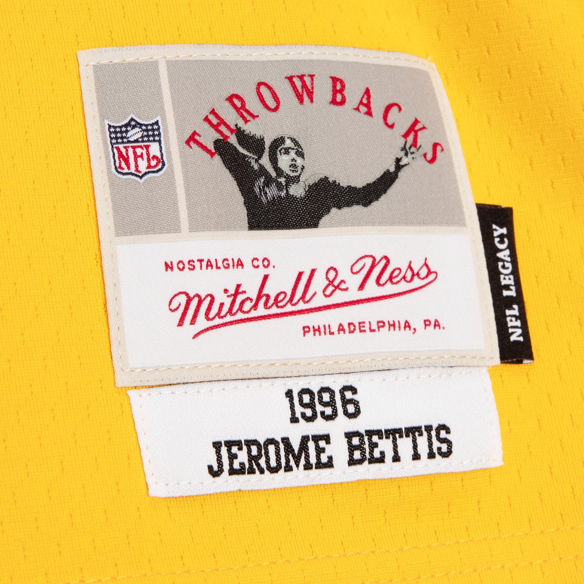Jerome Bettis Pittsburgh Steelers Mitchell & Ness Big & Tall Split Legacy Retired Player Replica Jersey - Black/Gold