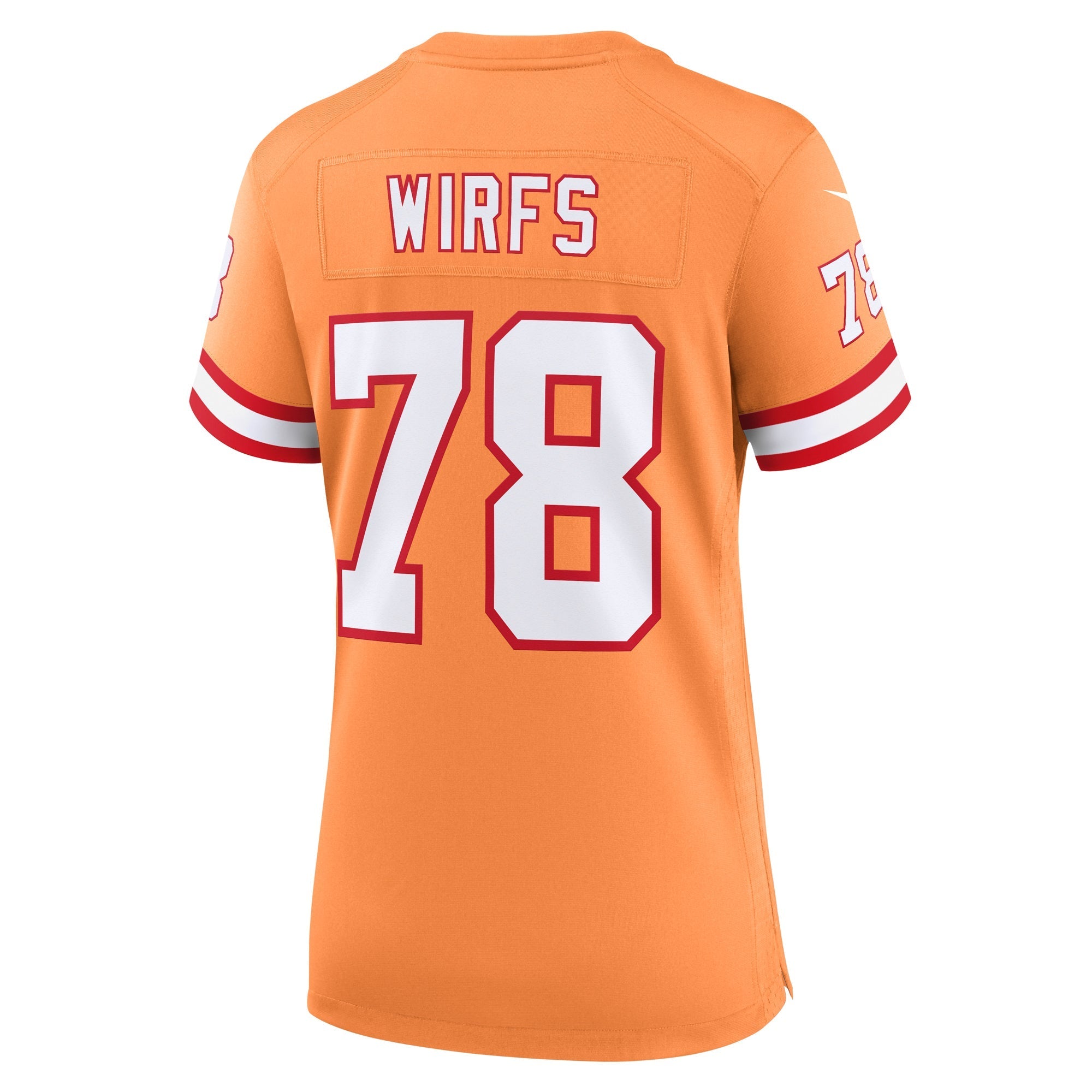 Women's Nike Tristan Wirfs Orange Tampa Bay Buccaneers Throwback Game Jersey