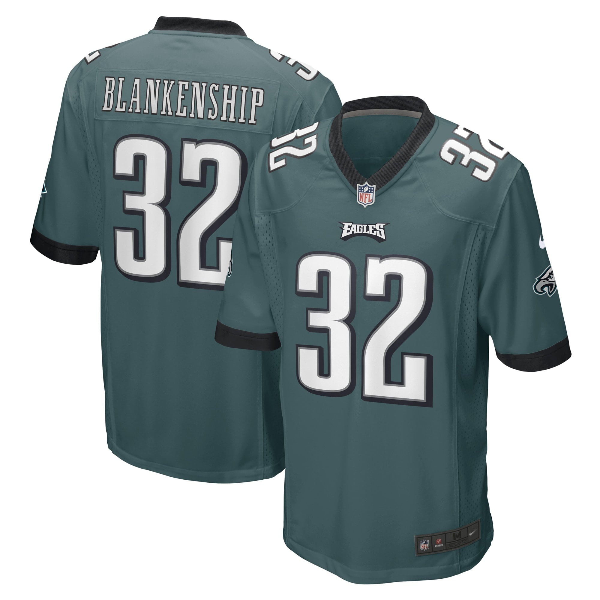 Men's Nike Reed Blankenship Midnight Green Philadelphia Eagles Game Player Jersey